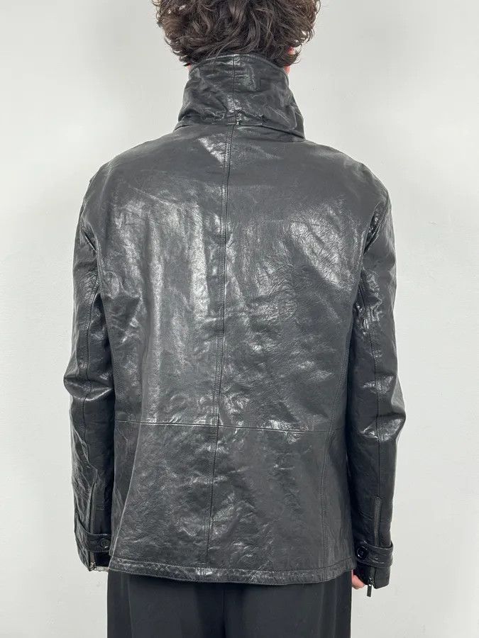 Emporio Armani AW2007 Emporio Armani Multi-Pocket Black Leather Jacket Size US L / EU 52-54 / 3 - 3 Thumbnail