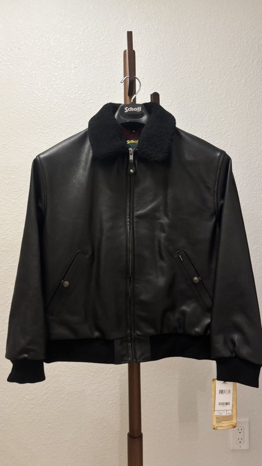 Supreme Supreme Schott Shearling Bomber Jacket (SS26) Black Size US L / EU 52-54 / 3 - 8 Thumbnail