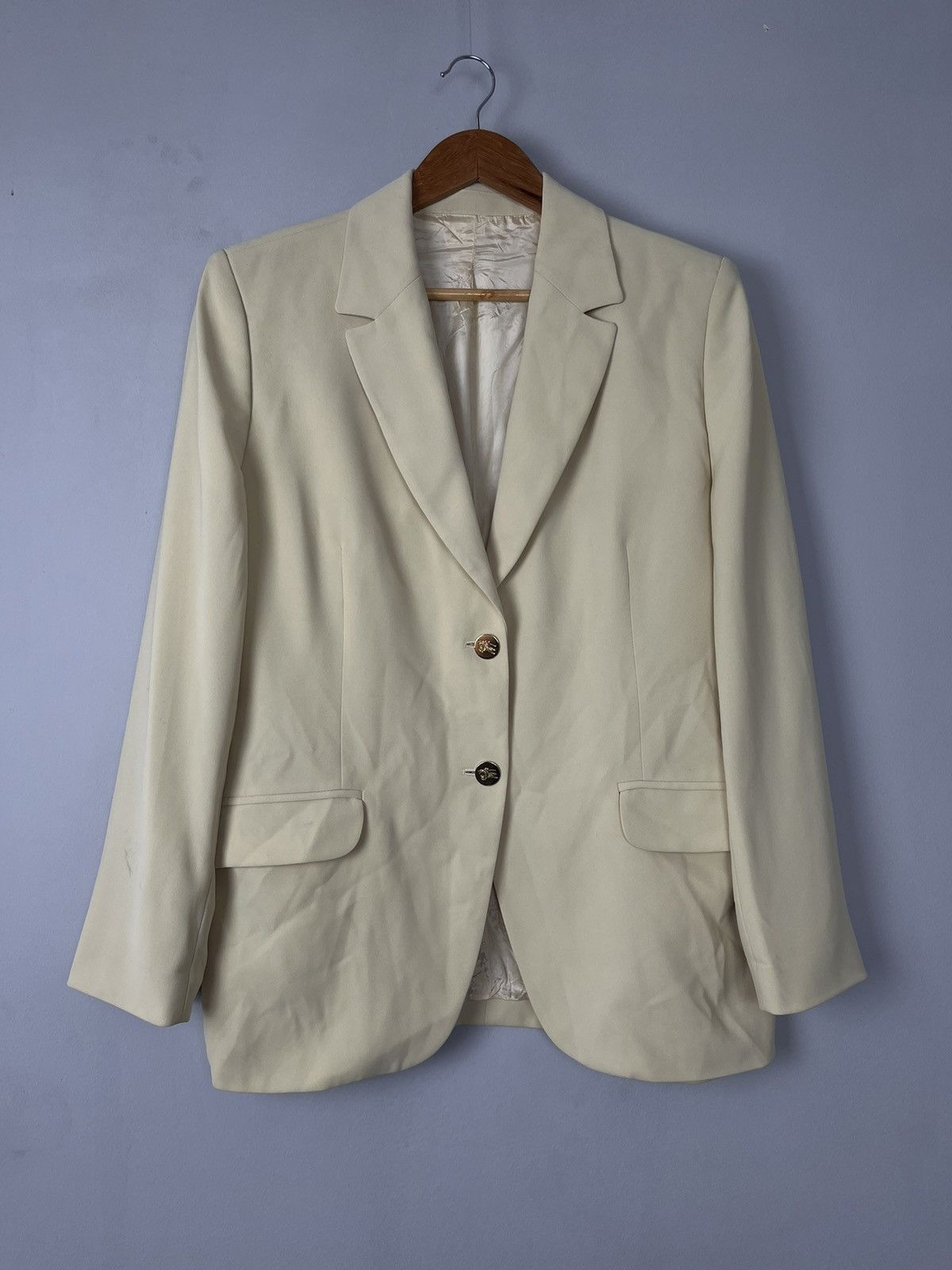 Burberry × Vintage Burberry`s Vintage Luxury Golden Button Blazer Size M / US 6-8 / IT 42-44 - 1 Thumbnail