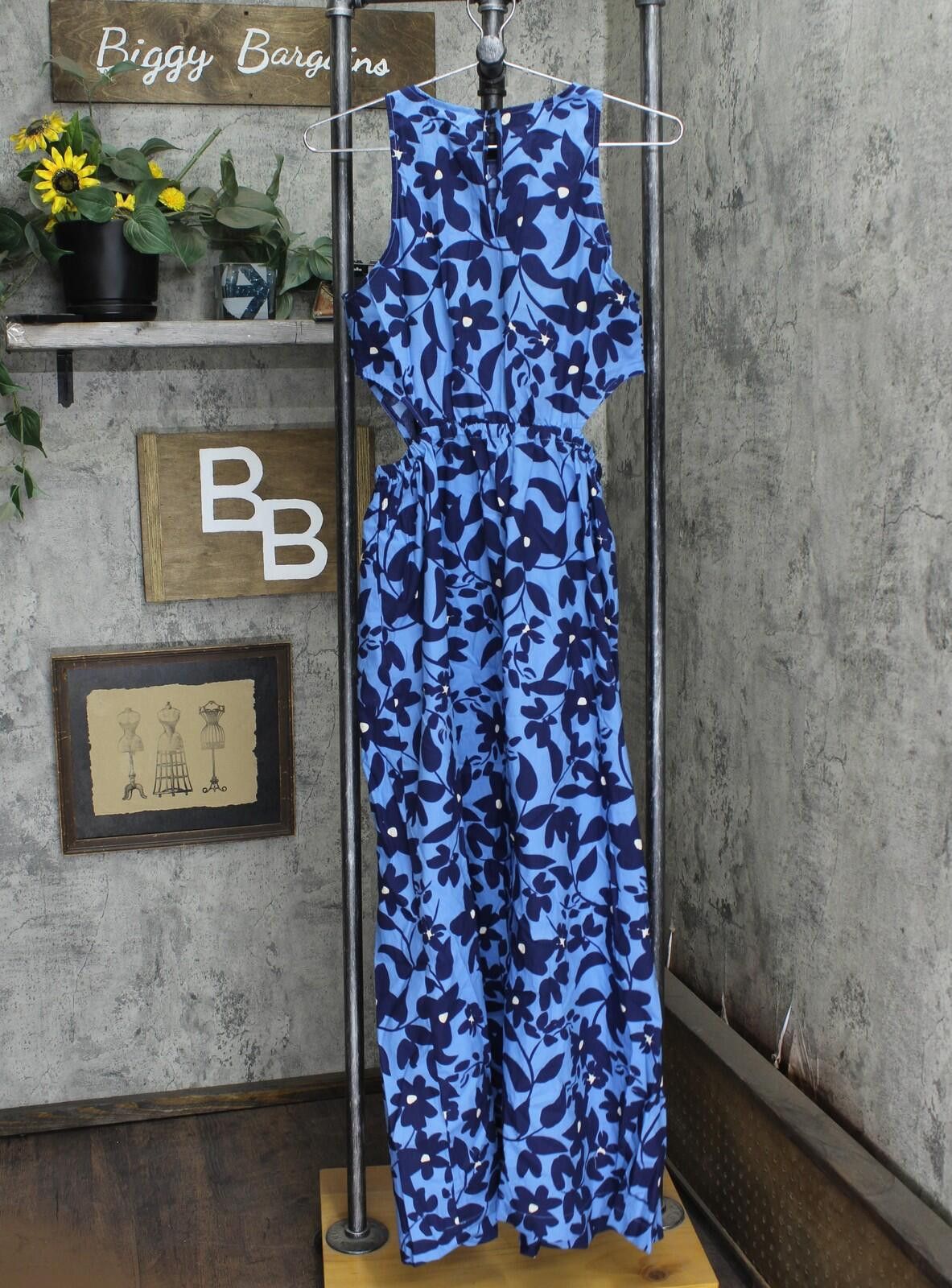 Other Nwt Who What Wear Sleeveless Dress 84208143 S Blue Floral Size S / US 4 / IT 40 - 2 Thumbnail