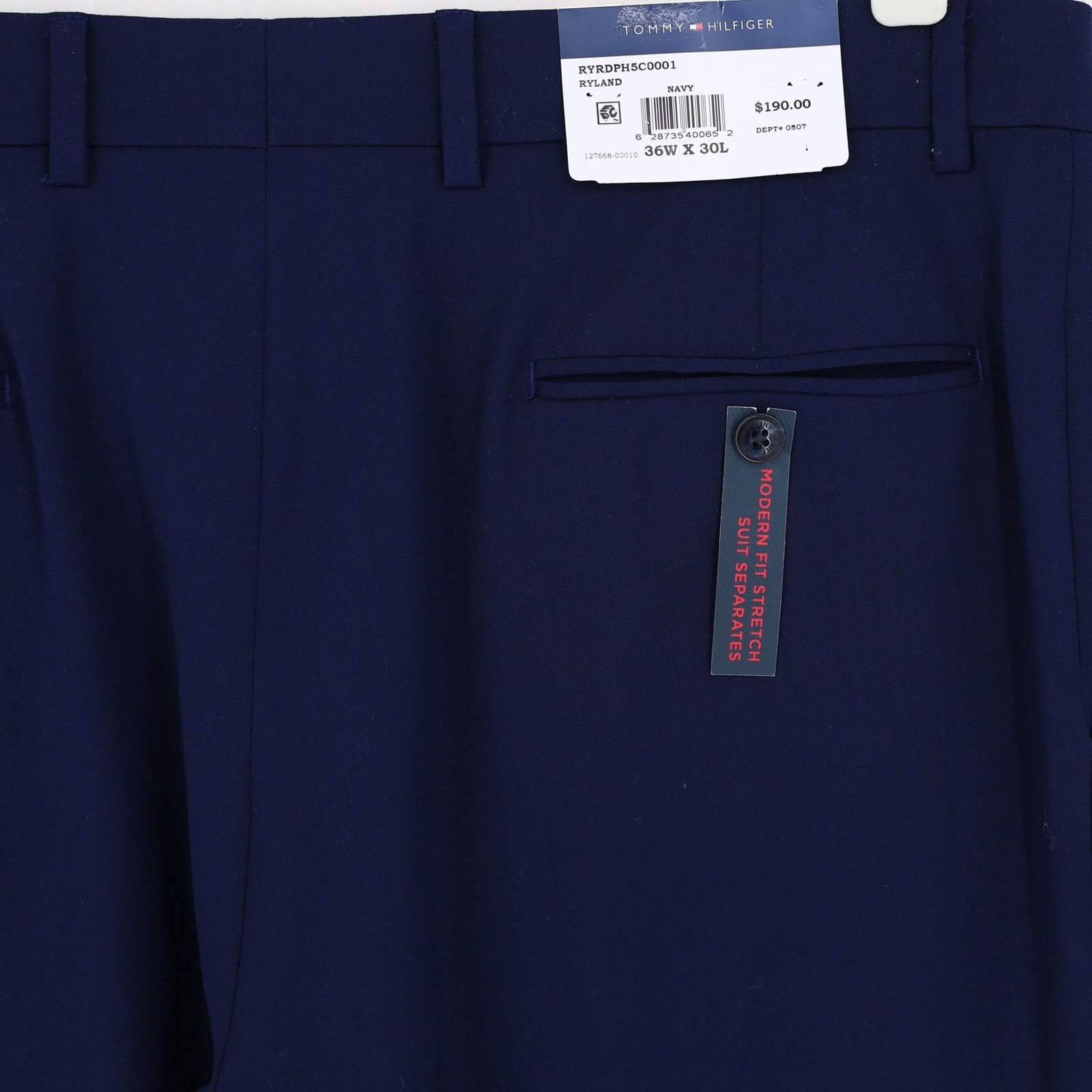 Tommy Hilfiger Tommy Hilfiger Men's Navy Wool TH-Flex Suit Pants Size 36x30 Size US 36 / EU 52 - 4 Thumbnail
