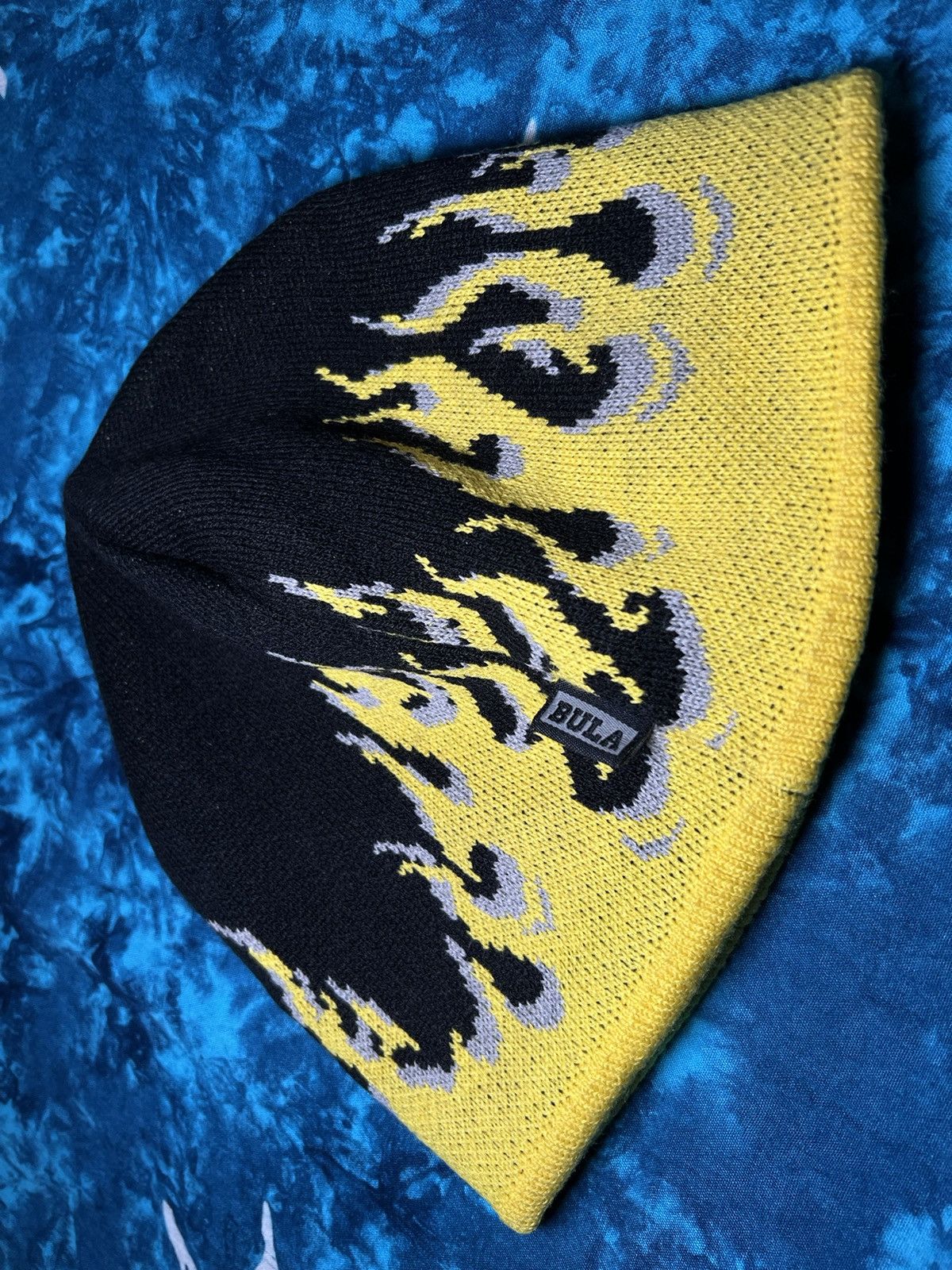 Vintage 🔥Flame/Fire Hat Y2K Bula Hellfire Skate Beanie Knitted🔥 Size ONE SIZE - 9 Thumbnail