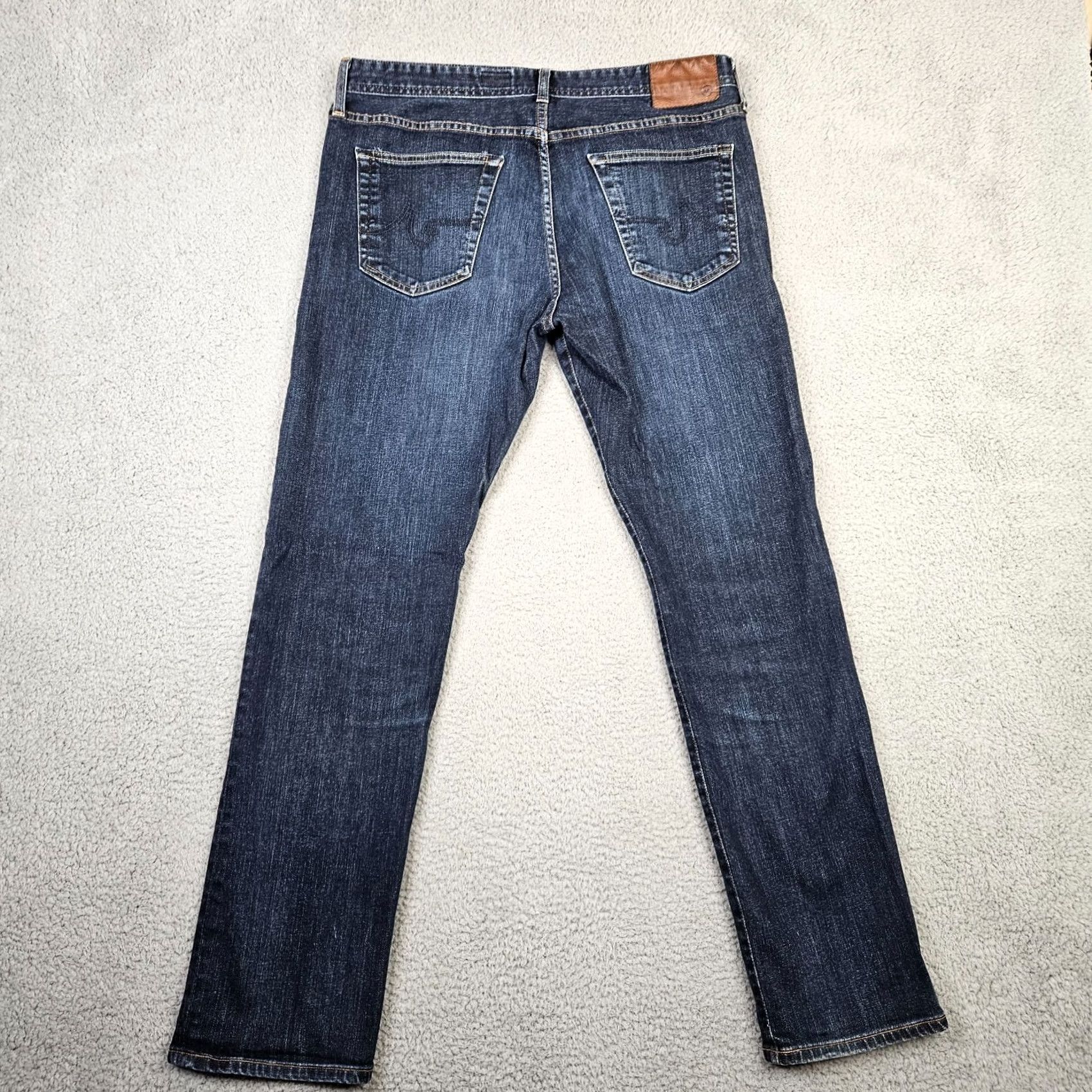 Vintage AG The Graduate Tailored Leg Jeans Men Dark Wash 36x31 Denim 5-Pocket AG Adriano Goldschmied Regular Fit Button Closure Blue Casual Shirt? Size US 36 / EU 52 - 2 Thumbnail