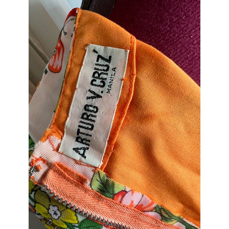 Vintage Vintage maxi dress floral flower power boho orange purple Size S / US 4 / IT 40 - 12 Thumbnail
