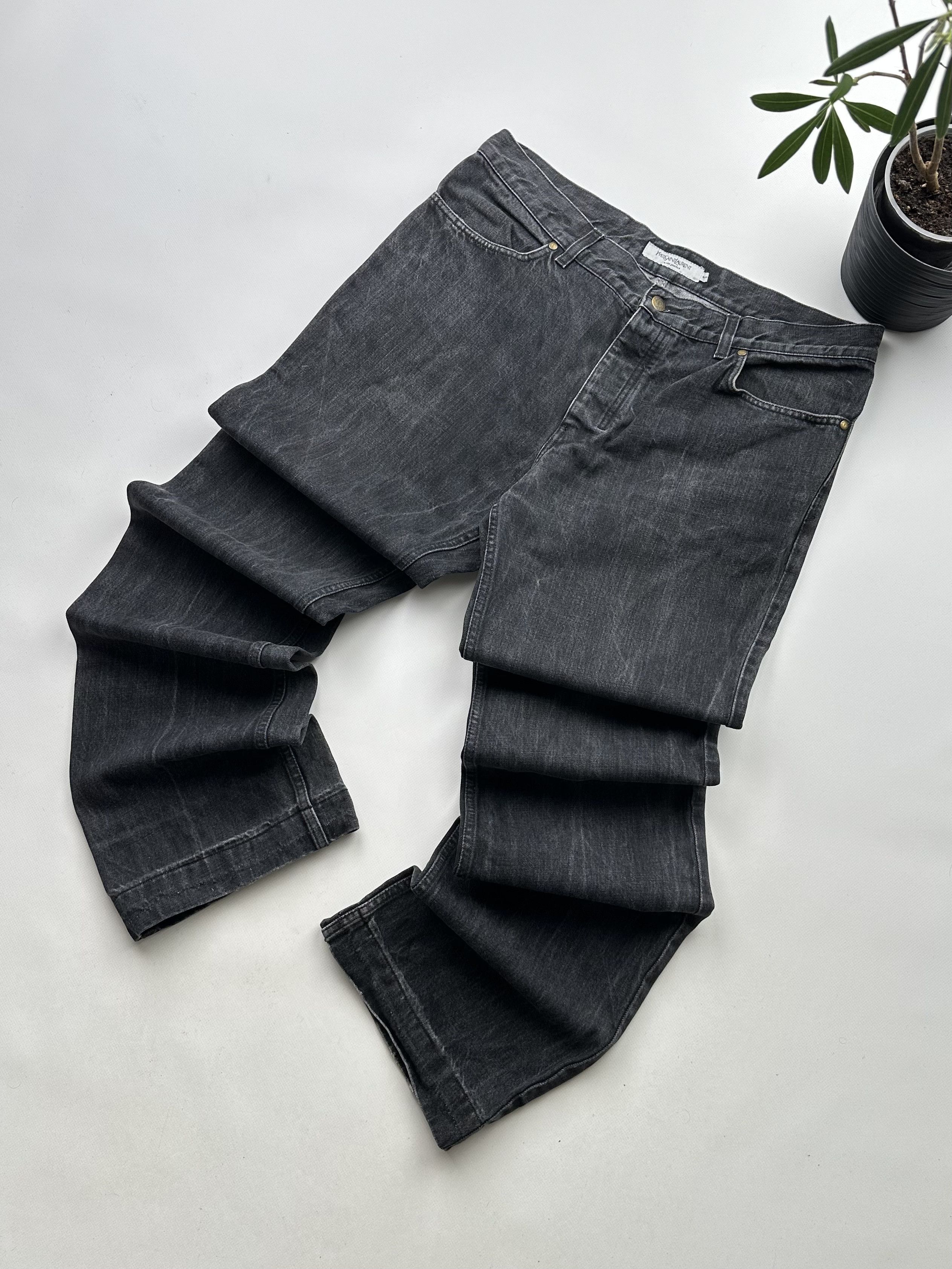 image of YSL Pour Homme x YSL Rive Gauche By Tom Ford YVES Saint Laurent Rive Gauche Vintage Jeans in Grey (