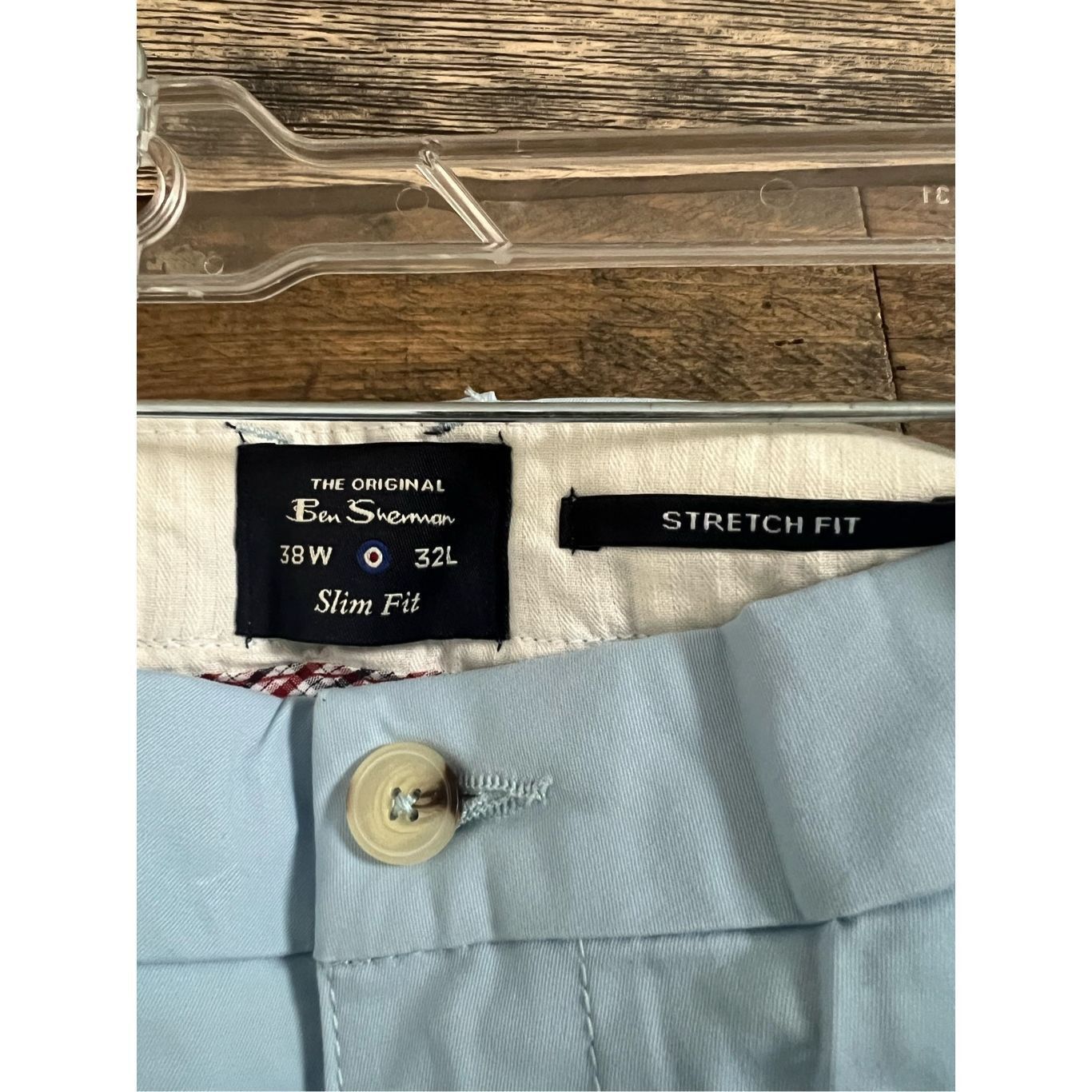 Ben Sherman Ben Sherman NWT Slim Fit Mens blue Chino Casual Pants 38x32 Size US 38 / EU 54 - 3 Thumbnail