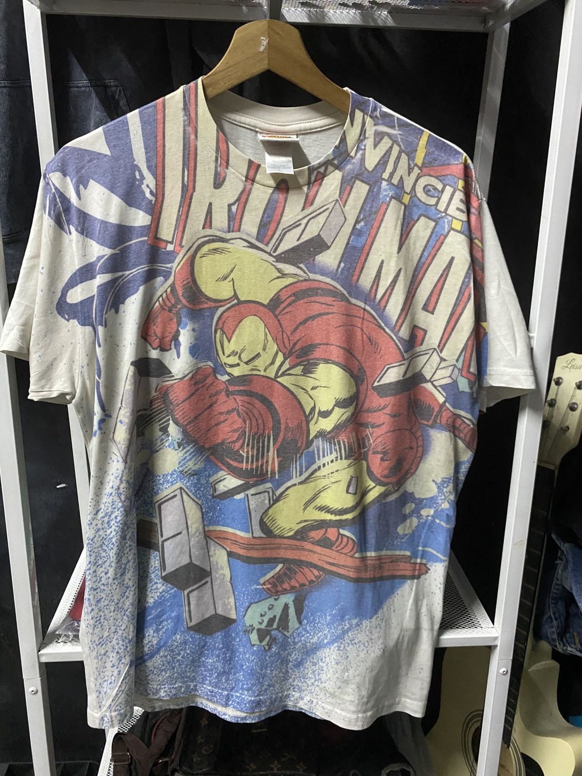 Mad Engine × Marvel Comics × Vintage Marvel Iron man overprint y2k Size US M / EU 48-50 / 2 - 1 Thumbnail