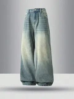 Jean Mizuhara x naga Blue Straight Leg Distressed Denim Jeans Size US 30 / EU 46 - 7 Thumbnail