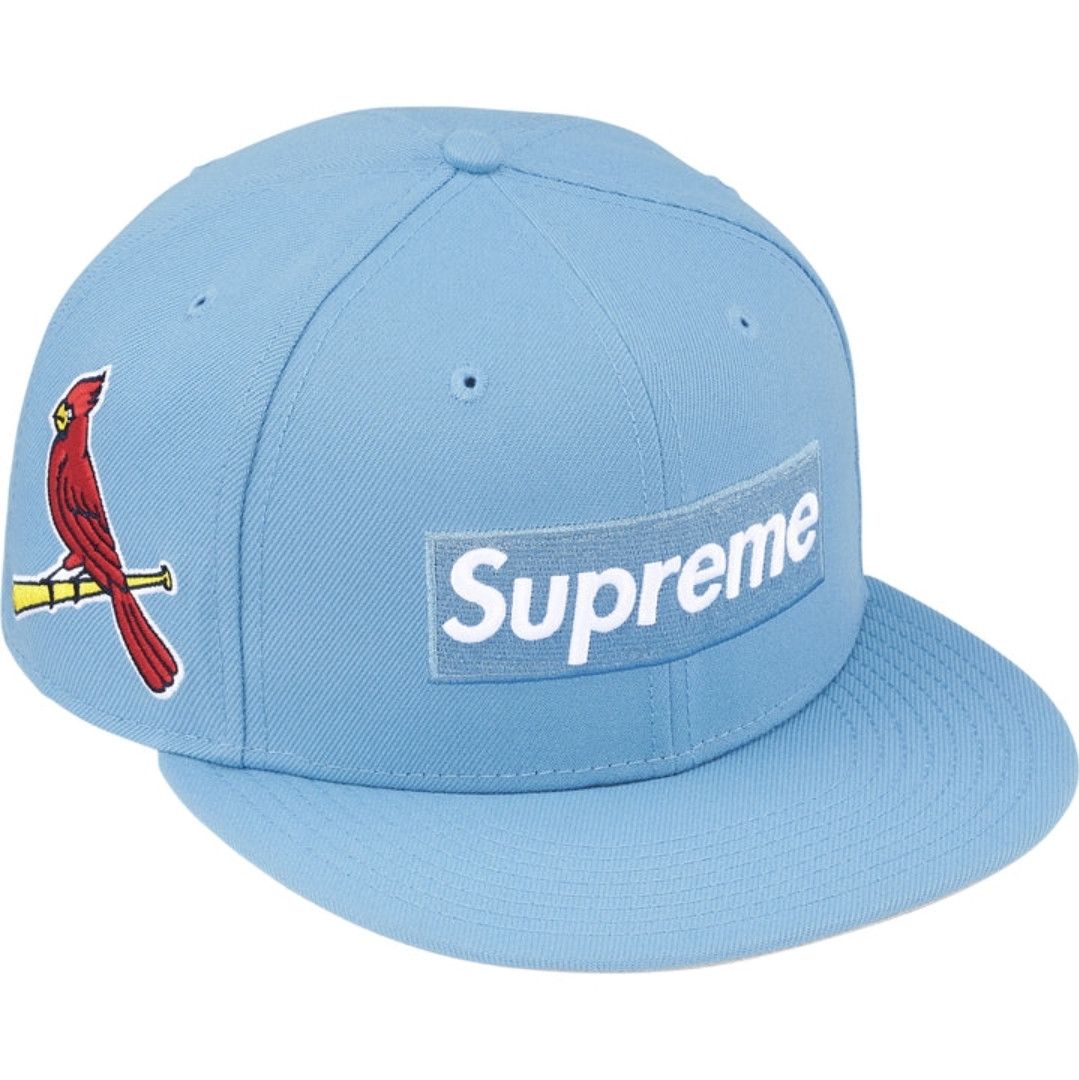 New Era × Supreme MLB Box Logo Fitted Hat - Blue - St. Louis Cardinals 7 5/8 Size ONE SIZE - 1 Thumbnail