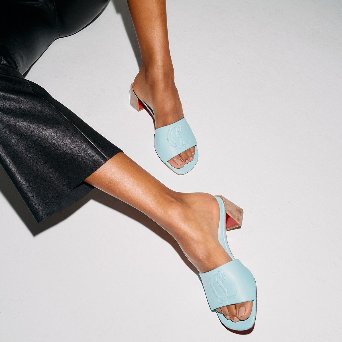 Christian Louboutin o1w1db10425 Sandals in Blue Size US 9 / IT 39 - 3 Thumbnail