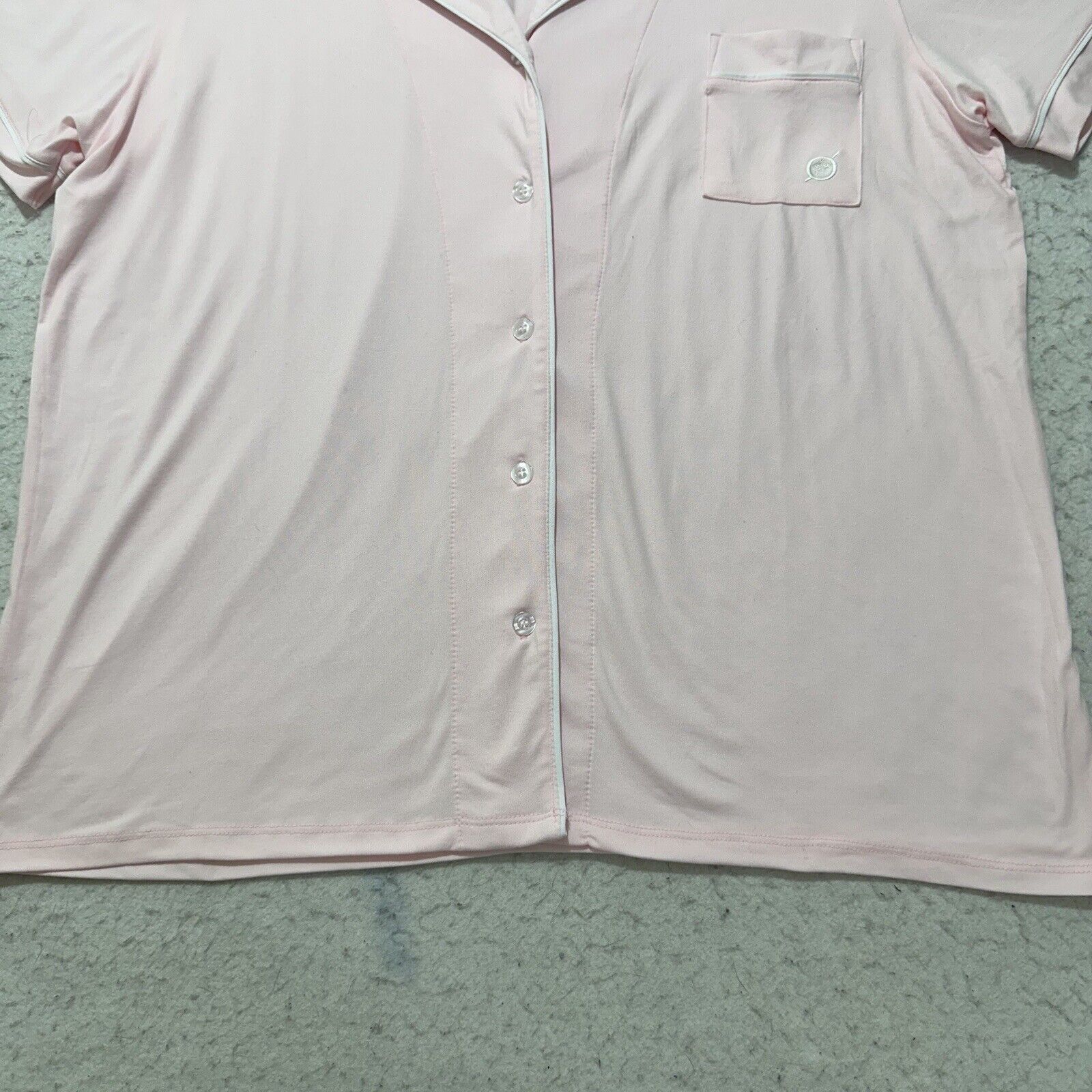 Born Børn XL Button Down Sleep Shirt Lightweight Pink Size XL / US 12-14 / IT 48-50 - 7 Thumbnail