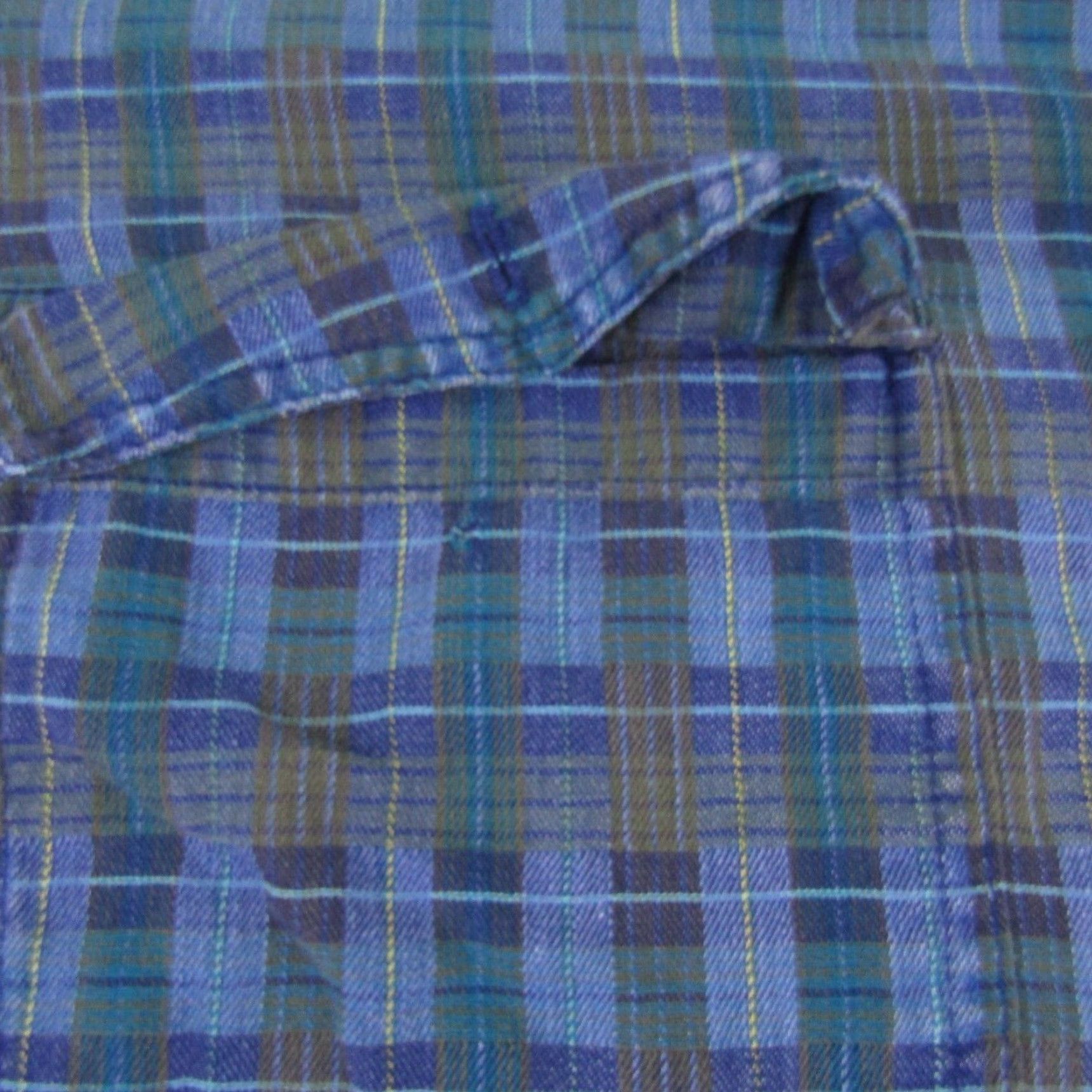 Guess VINTAGE GUESS Button-Up Shirt Mens Large Blue Plaid Twill Long Sleeve Flap Pockets Made in USA Size US L / EU 52-54 / 3 - 3 Thumbnail