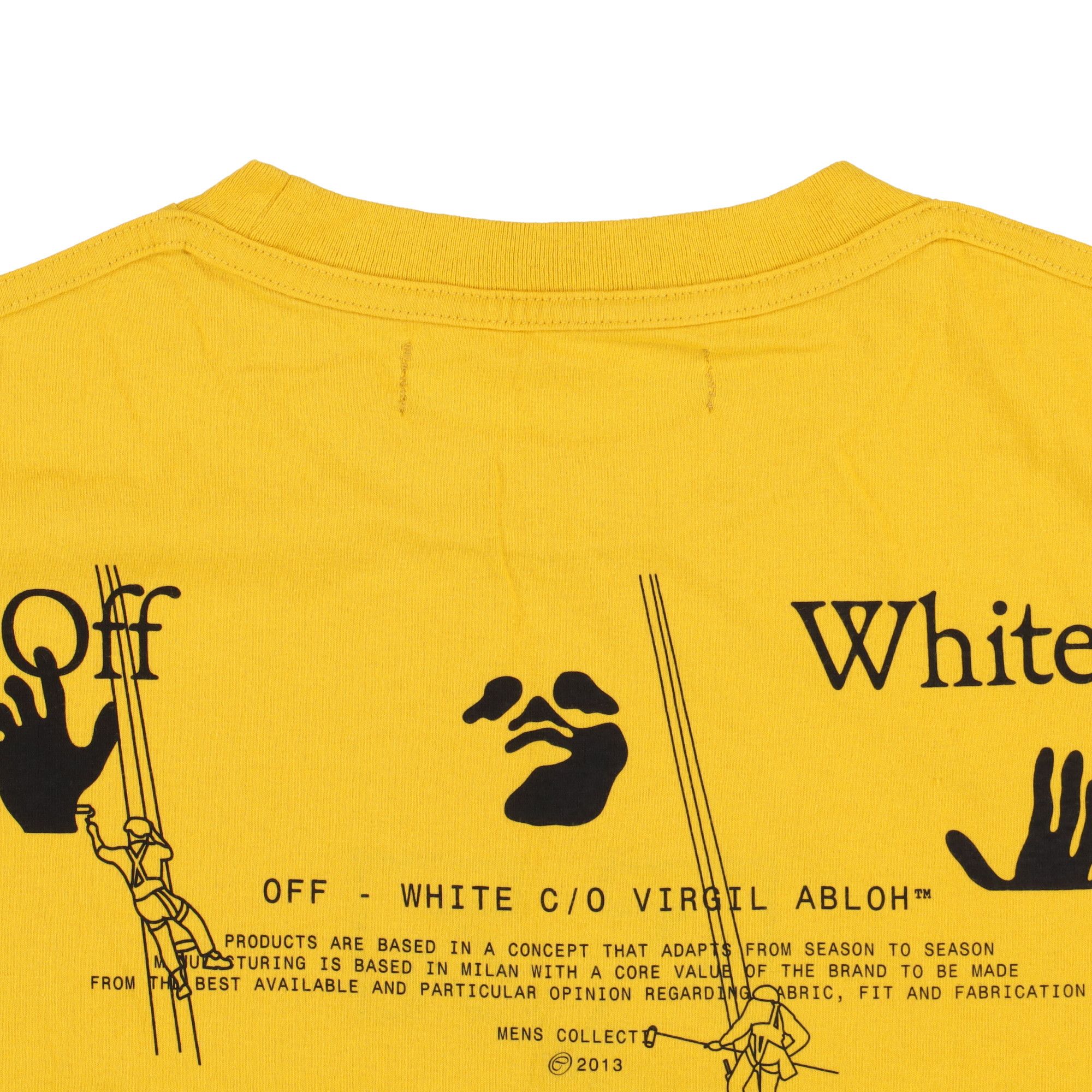 Off-White Yellow Logo Arrow Workers T-Shirt Size XL / US 12-14 / IT 48-50 - 5 Thumbnail