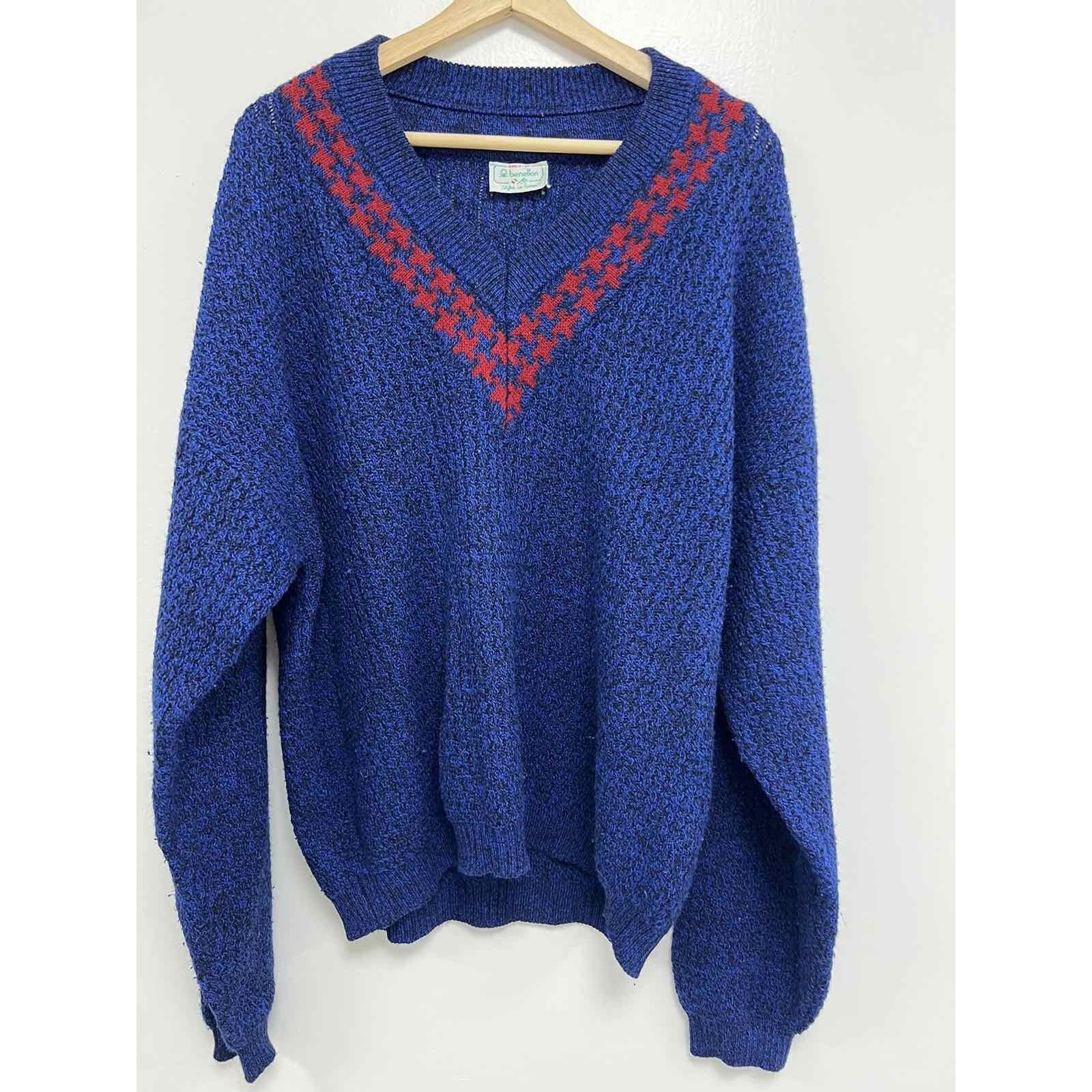 United Colors Of Benetton Benetton wool United Colors Italy wool Sweater Men L A001478 Size US L / EU 52-54 / 3 - 2 Thumbnail
