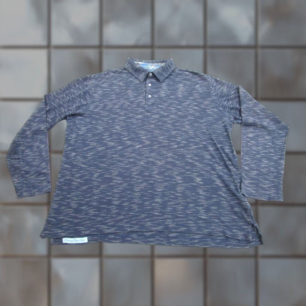 Robert Graham Robert Graham Polo Shirt Mens Large Blue Classic Fit Long Sleeve Cotton Modal Size US L / EU 52-54 / 3 - 1 Thumbnail