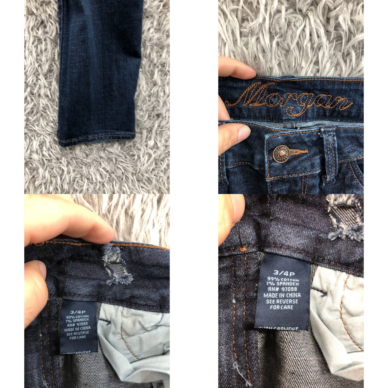 Vintage VINTAGE dELiA*s MORGAN Jeans Petite 4P Womens Medium Blue Straight Denim Pocket Zipper Button Urban Classic 90s Womens Size 27" / US 4 / IT 40 - 8 Thumbnail