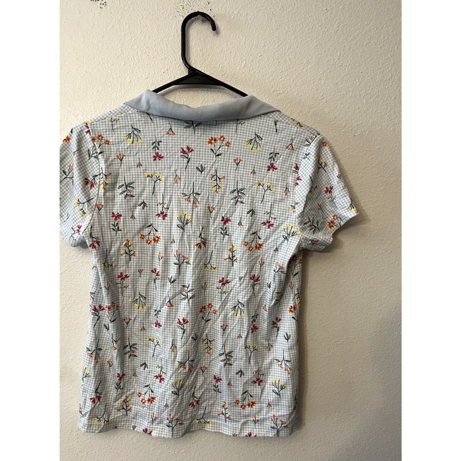 Lands' End VINTAGE Lands' End Shirt Women's S Regular Blue Floral Polo Knit Crew Neck Long Sleeve Pullover Beach Preppy 4-6 Mens Womens Size S / US 4 / IT 40 - 3 Thumbnail