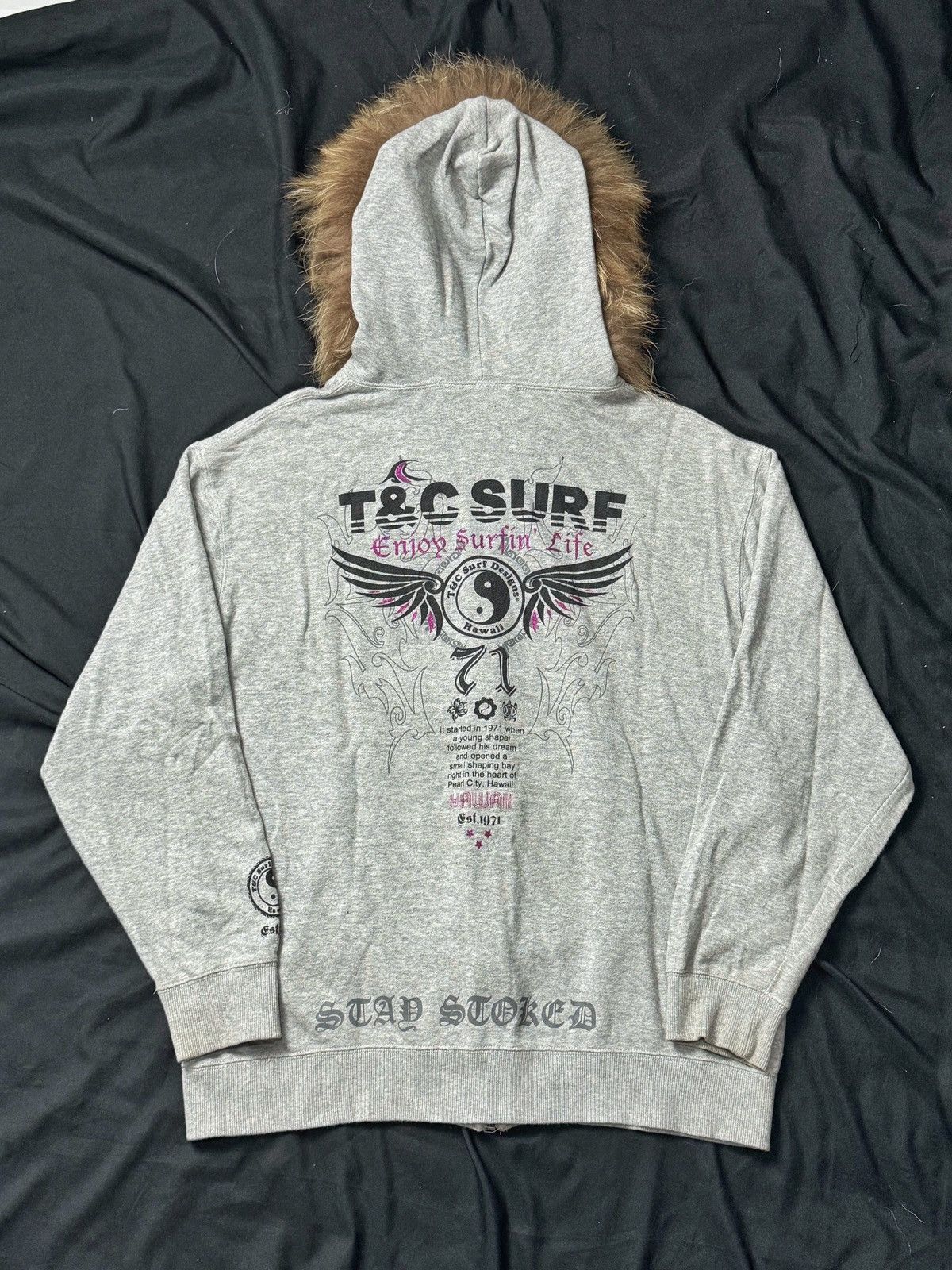 If Six Was Nine × Japanese Brand × Le Grande Bleu (L.G.B.) FUR HOODIE T&C TRIBAL POEM Size US L / EU 52-54 / 3 - 1 Thumbnail