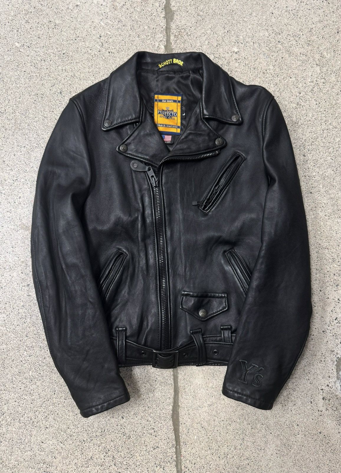 Schott × Yohji Yamamoto Yohji Yamamoto x Scott NYC Y’s Leather Biker Jacket Size US S / EU 44-46 / 1 - 1 Thumbnail