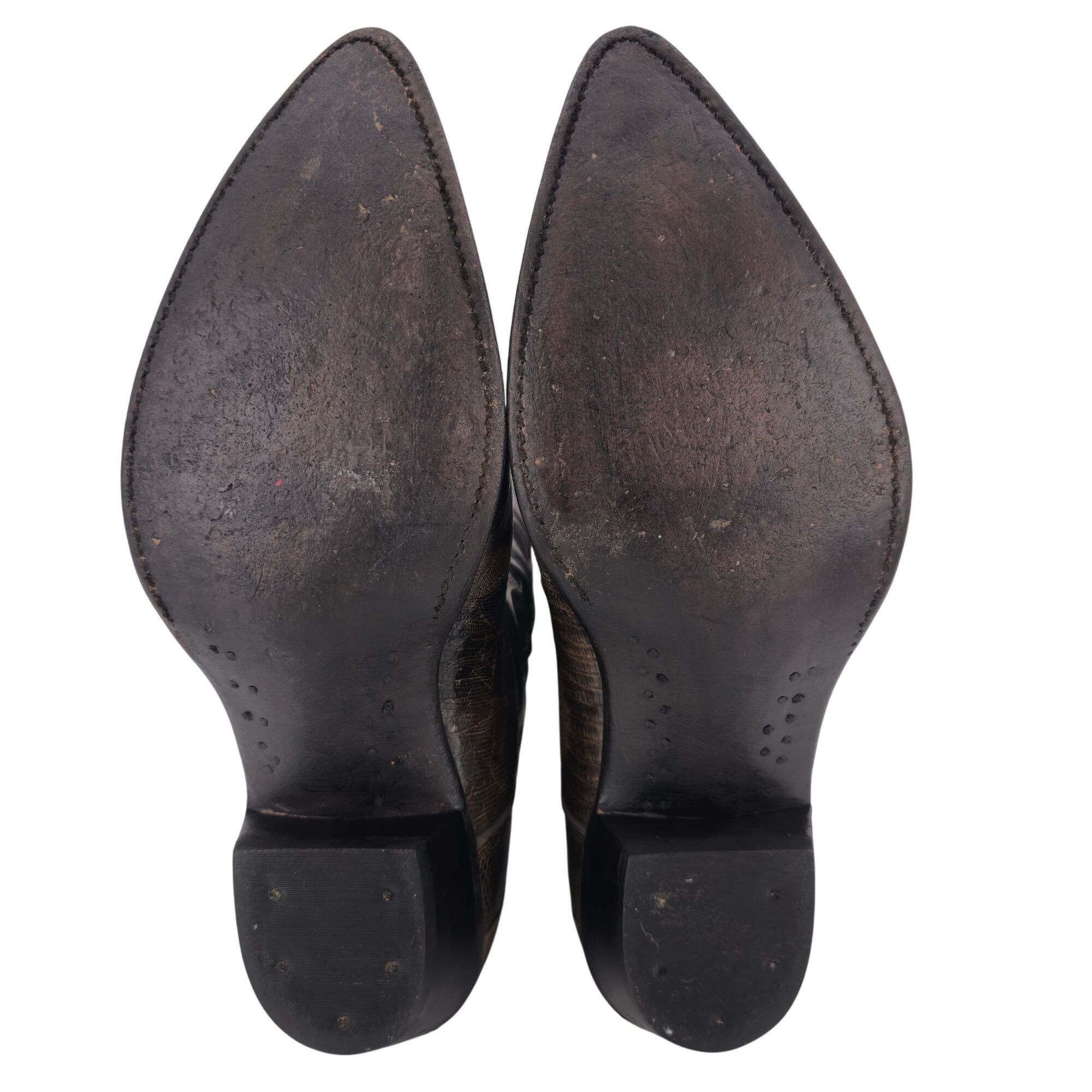 Nocona Boots Vintage Nocona Mens Size 12D Lizard Teju Exotic Leather Cowb Size US 12 / EU 45 - 6 Thumbnail