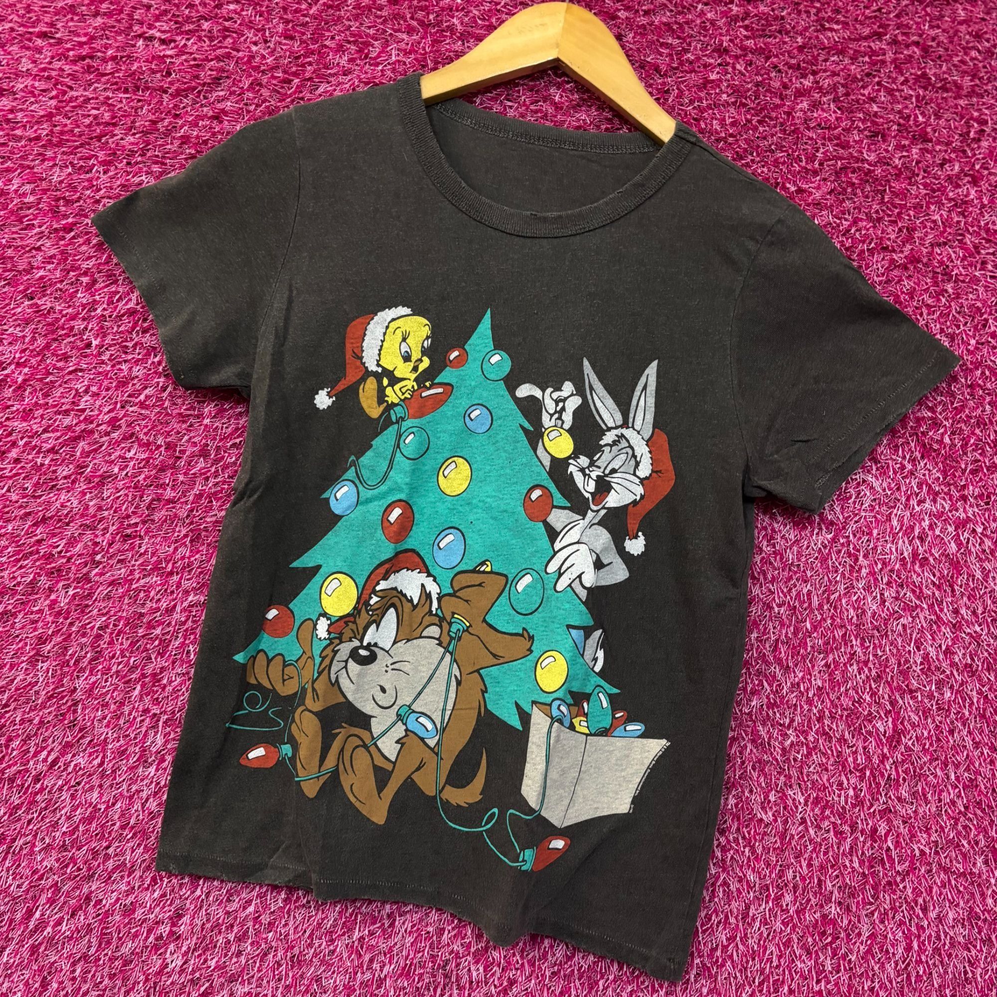 Warner Bros Bugs Bunny Tweety Bird Taz Looney Tunes Christmas Tee Small Size US S / EU 44-46 / 1 - 3 Thumbnail