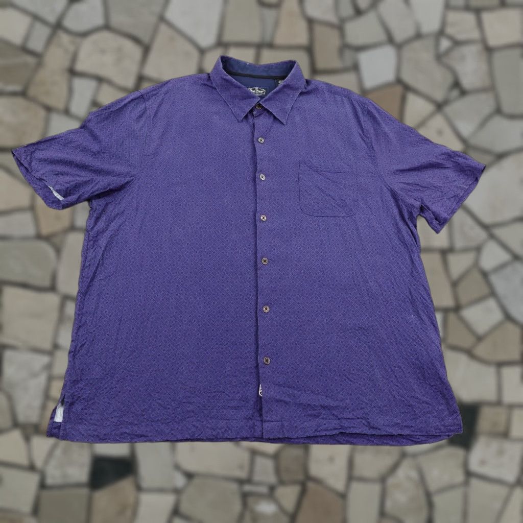 Nat Nast Nat Nast Button-Up Shirt Mens XL Purple Silk Cotton Geometric Beach Outdoor Size US XL / EU 56 / 4 - 1 Thumbnail