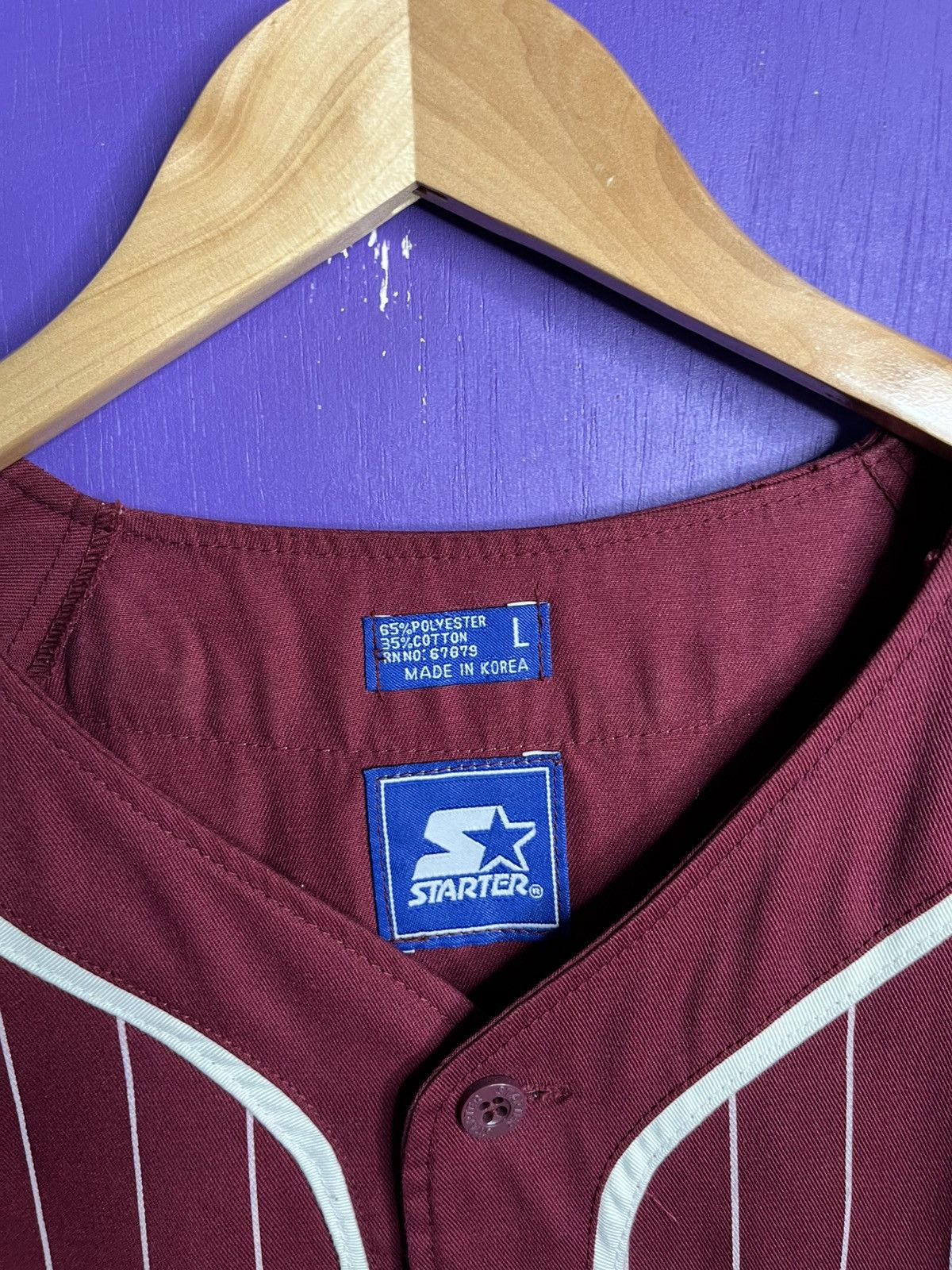 Starter × Vintage Vintage starter Texas ATM pinstripe jersey Size US L / EU 52-54 / 3 - 4 Thumbnail