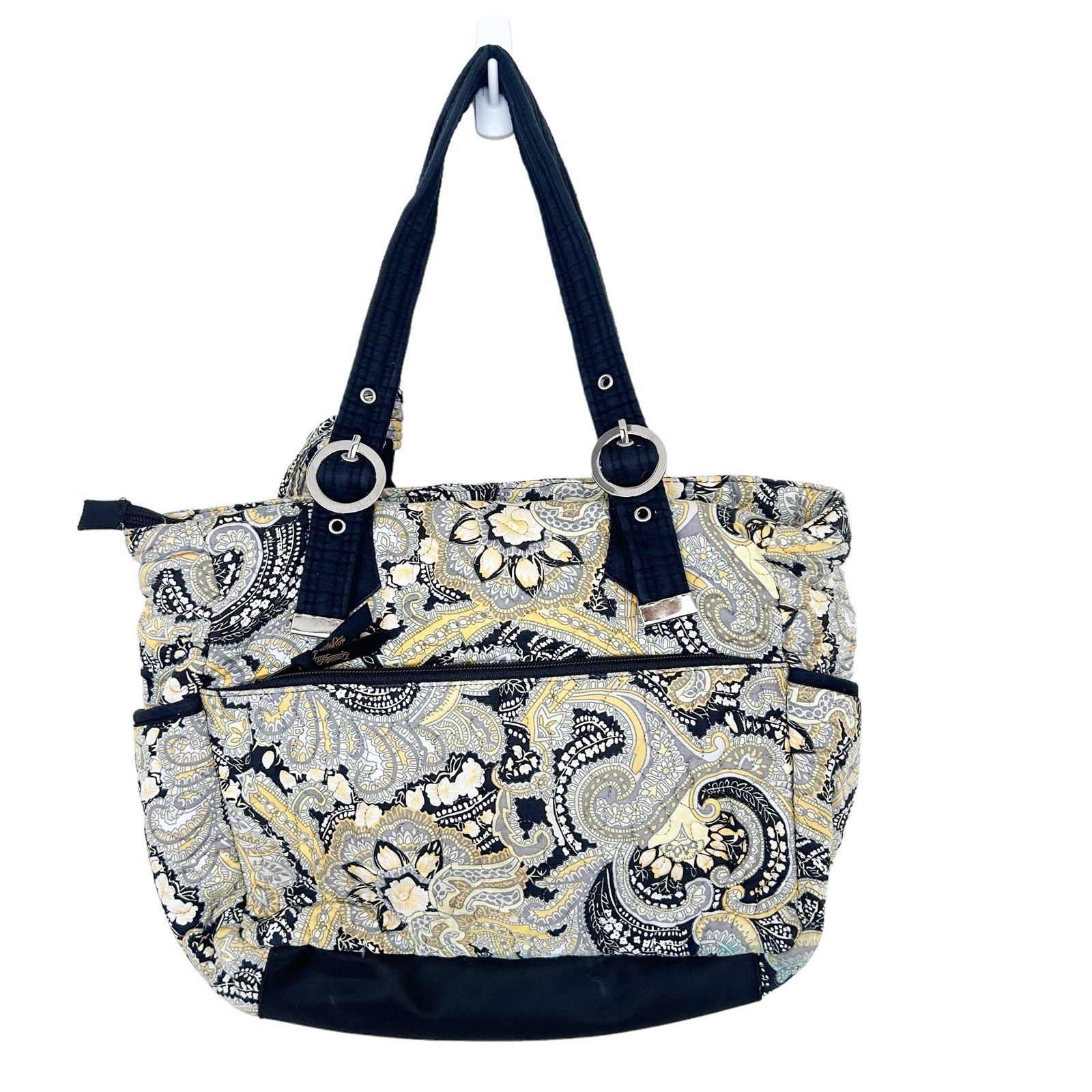 Other Donna Sharp Yellow Black Paisley Shoulder Bag Size ONE SIZE - 6 Thumbnail