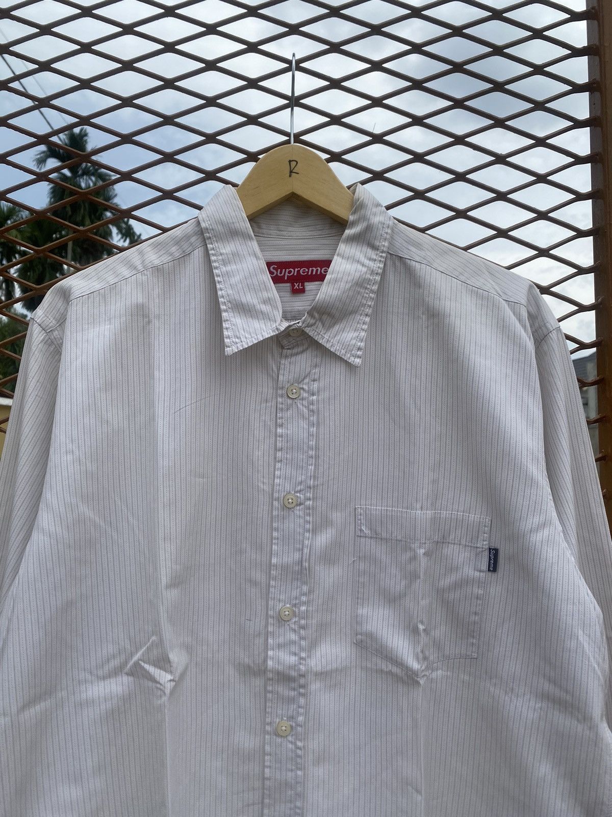 Supreme Vintage Supreme Stripe Shirt Size US XL / EU 56 / 4 - 2 Thumbnail