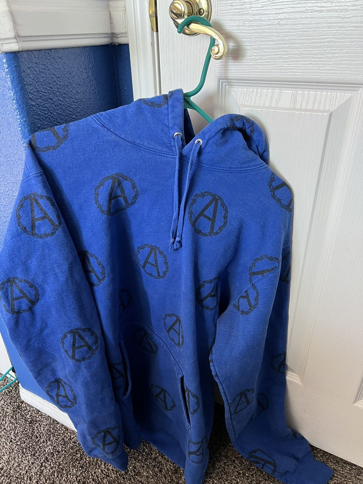 image of Supreme Undercover Anarchy Hoodie in Blue, Men's (Size Large)