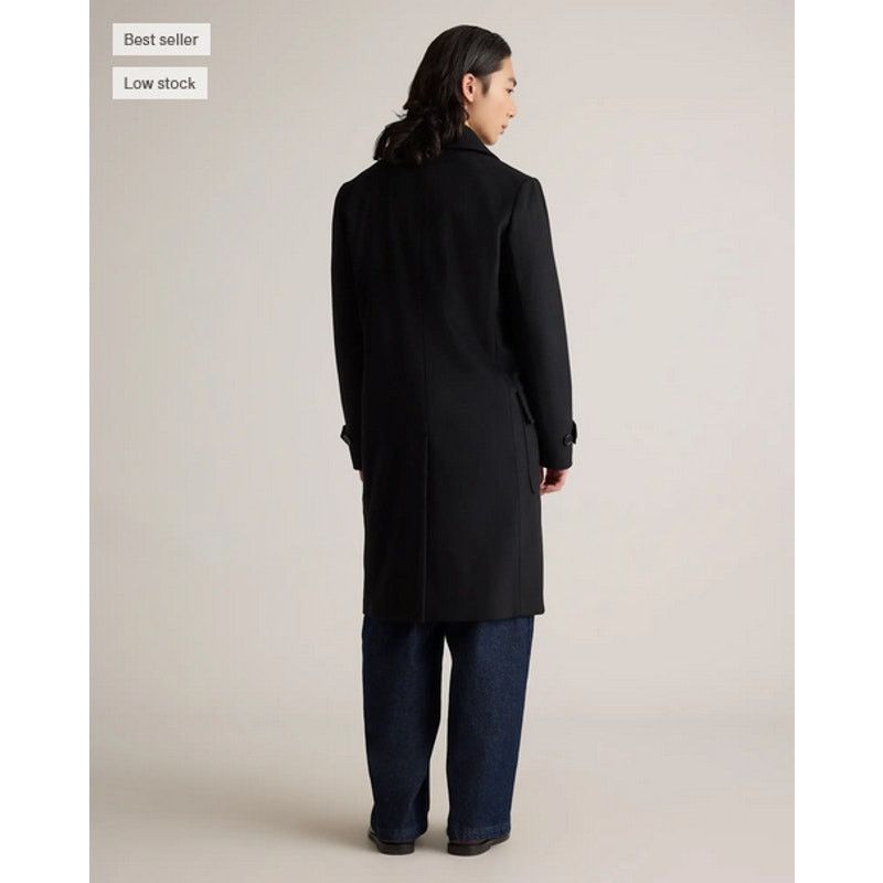 Quince Quince Italian Wool Double-Breasted Officer Topcoat M NWT Size US M / EU 48-50 / 2 - 5 Thumbnail