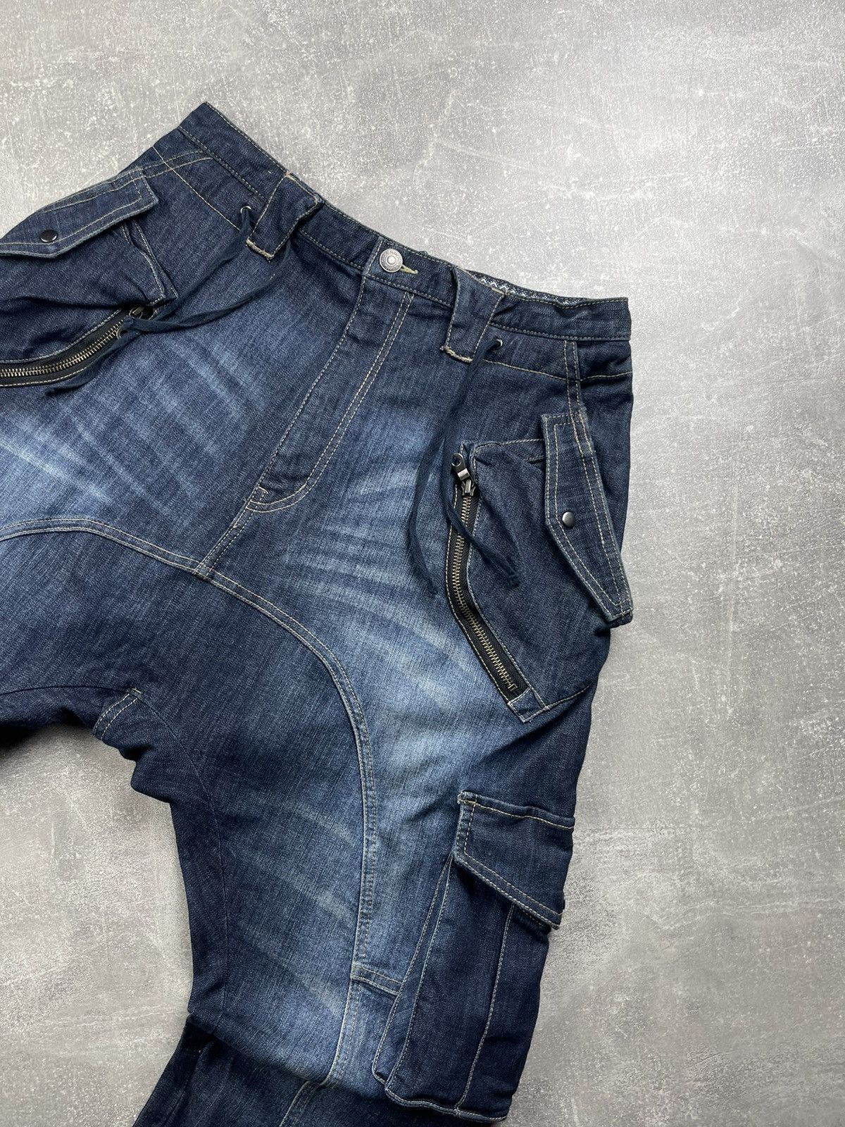 Japanese Brand × PPFM PPFM Archive Slim Japanese Cargo Y2K Biker Jeans Size US 30 / EU 46 - 3 Thumbnail