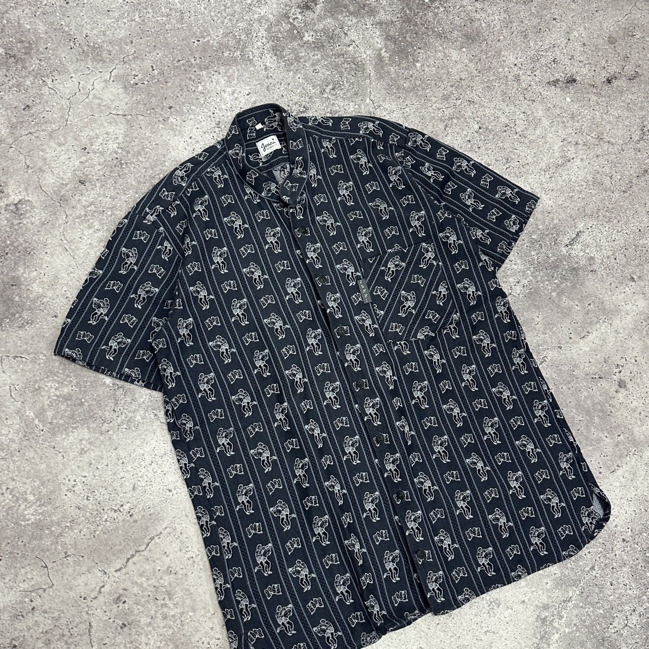 Vintage Vintage 90s Jenni Hand Made Hawaiian shirt Wrestling y2k og Size US M / EU 48-50 / 2 - 5 Thumbnail