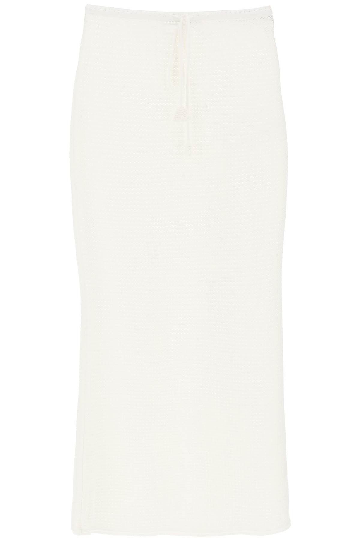 image of Self Portrait Maxi Crochet Skirt For in White, Women's (Size Small)