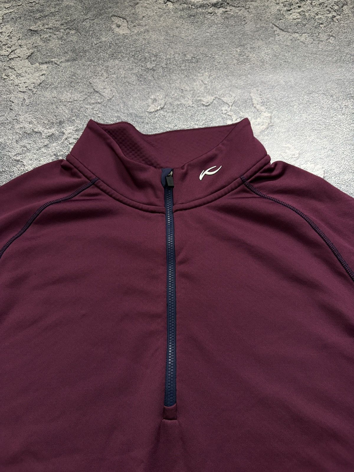 KJUS KJUS Burgundy Diamond Fleece Half-Zip Pullover Size 54 XL Size US XL / EU 56 / 4 - 7 Thumbnail
