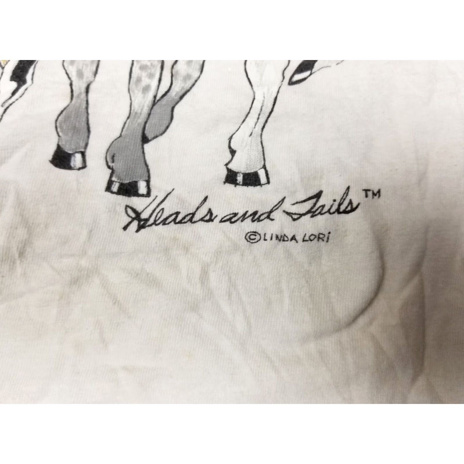 Vintage VINTAGE 90' WHITE COTTON T-SHIRT SZ LARGE 2 SIDE PRINT SINGLE STITCH HORES Size US L / EU 52-54 / 3 - 3 Thumbnail