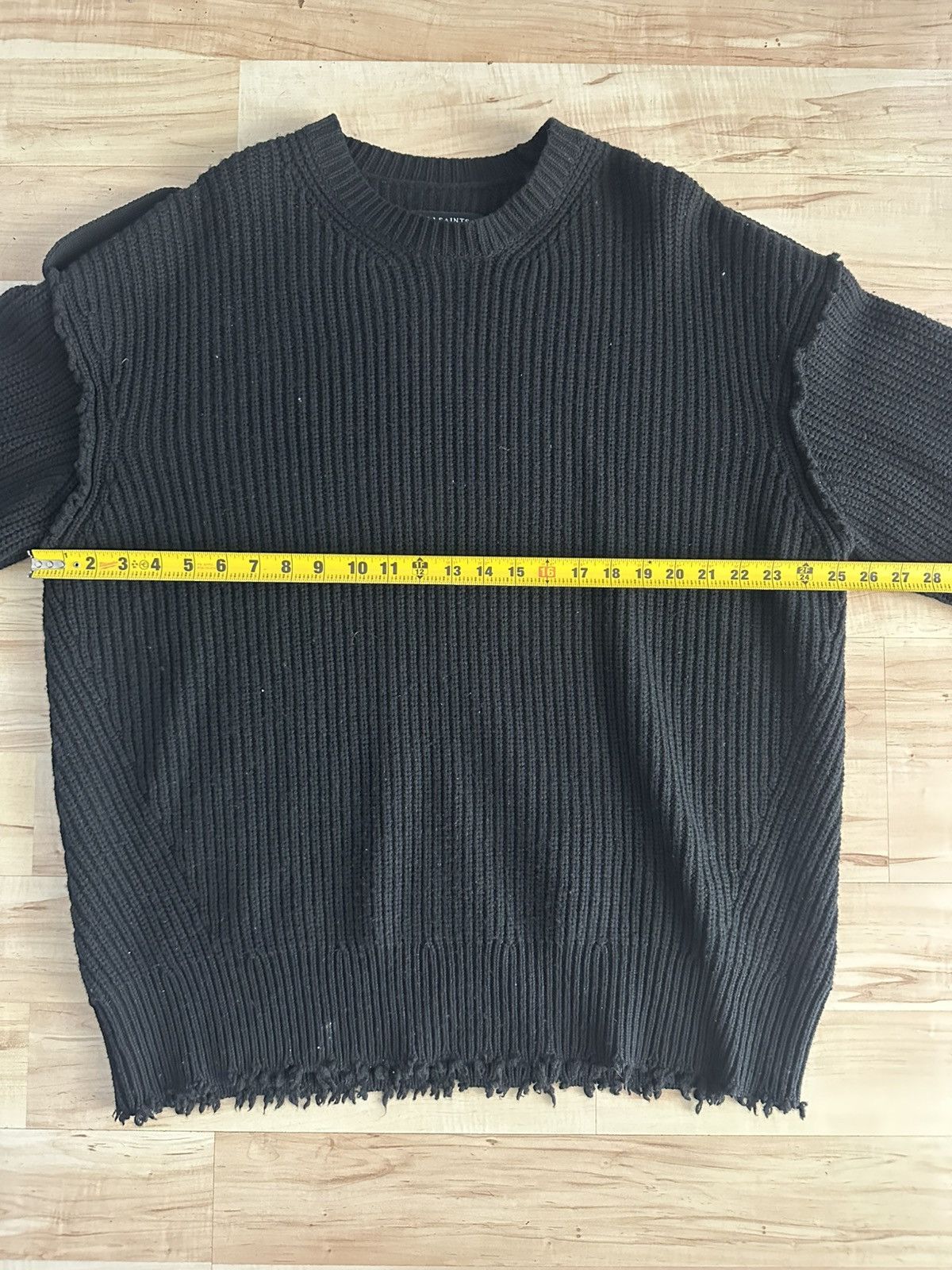 Allsaints Allsaints Black Biker Sweater Size US XL / EU 56 / 4 - 3 Thumbnail