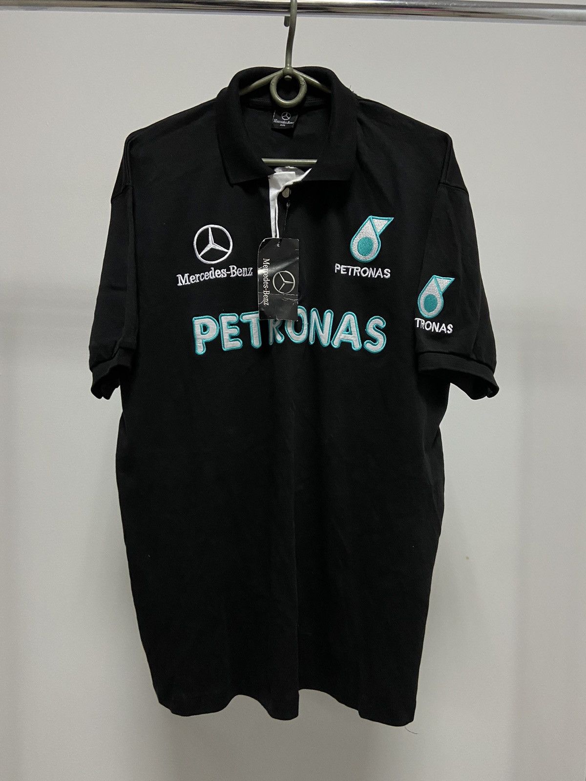 Mercedes-Benz × Vintage Mercedes Benz Racing polo t shirt Big Logo petronas Size US XXL / EU 58 / 5 - 1 Thumbnail