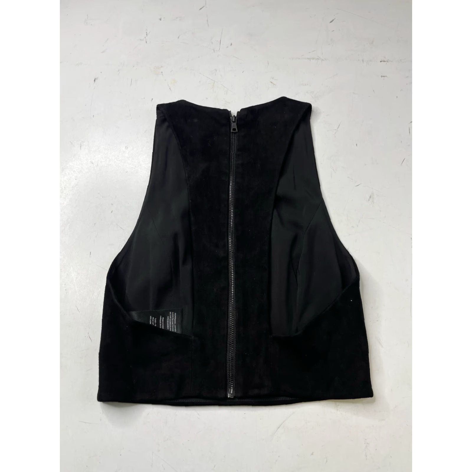 Alice + Olivia Alice + Olivia Tank Cropped Sleeveless Leather Lace Open Back Black Size 0 Women Size XS / US 0-2 / IT 36-38 - 7 Thumbnail