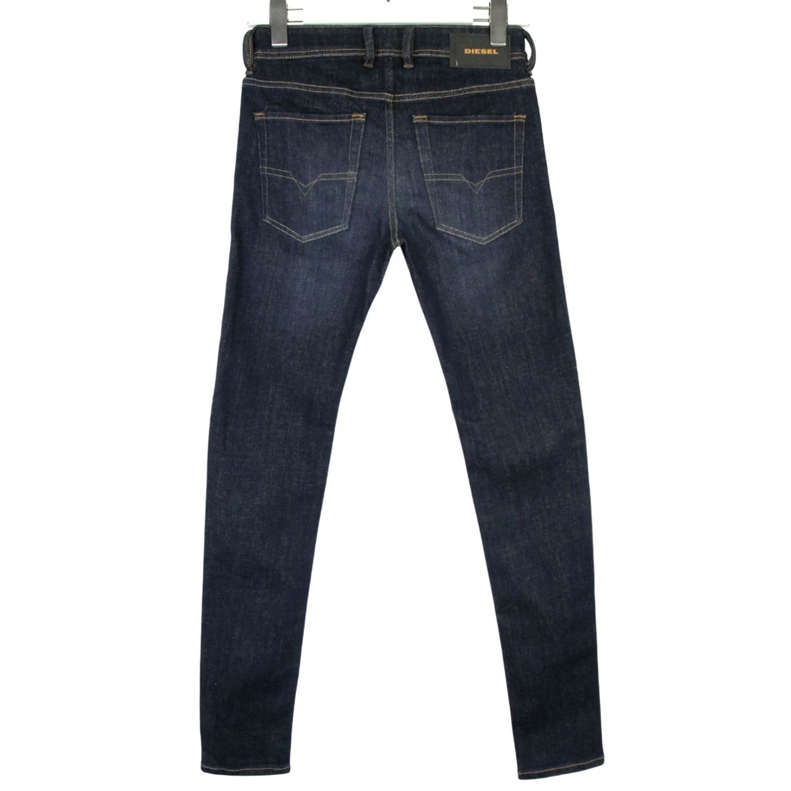Diesel DIESEL Jeans Sleenker-X Men's W27 Deep Blue Denim Stretch Button Fly 009DI Size US 27 - 2 Thumbnail