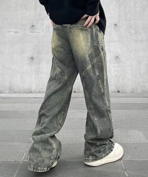 Vintage Men Flared Jeans