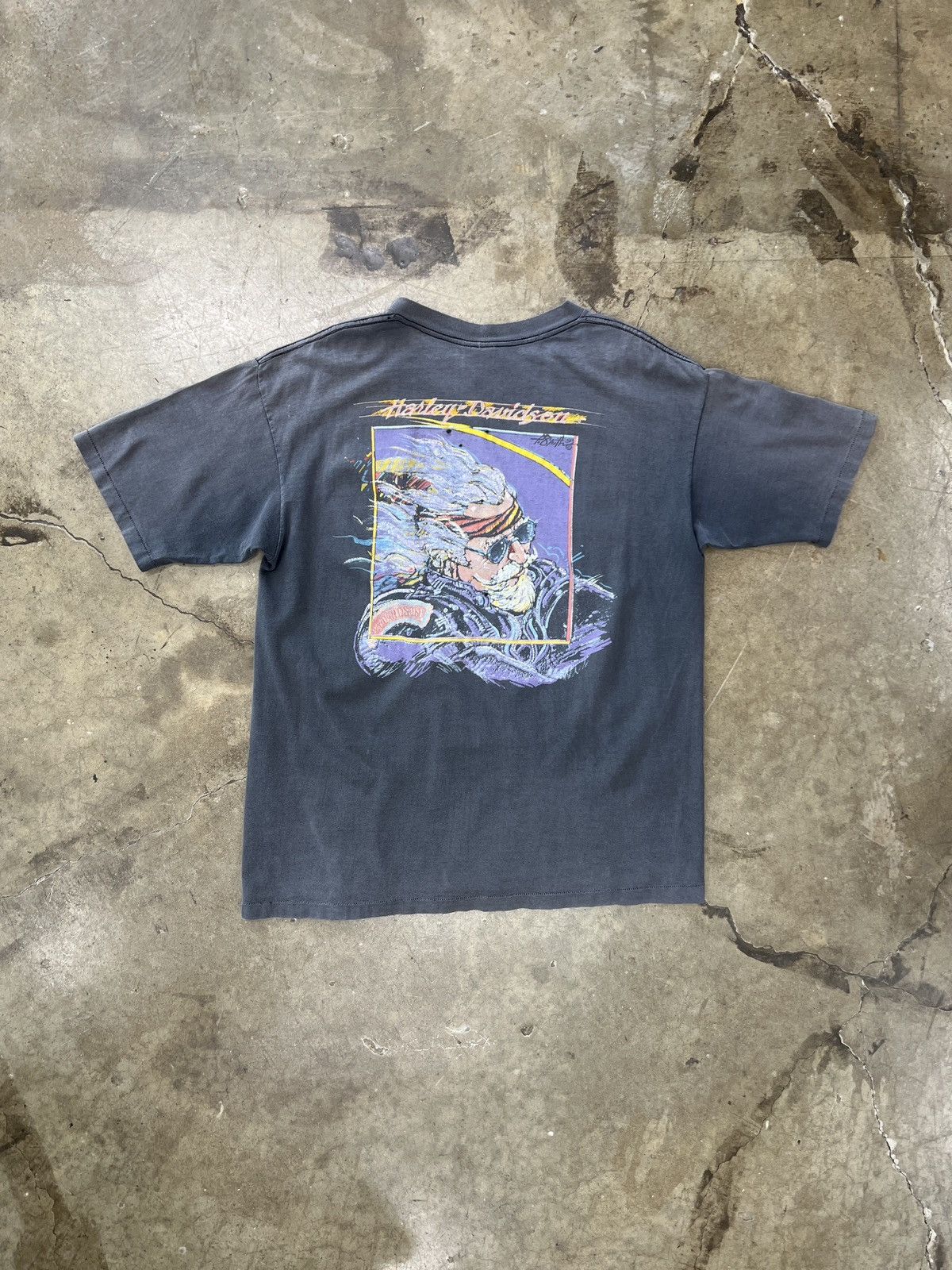 Harley Davidson Vintage 1993 Harley Davidson Righteous Rider Tee Large Size US L / EU 52-54 / 3 - 2 Thumbnail