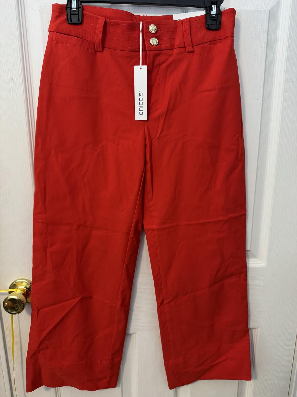 Chicos NWT Chico's Wide Leg Crop Flame Scartlet Size 25" / US 0 / IT 36 - 1 Thumbnail