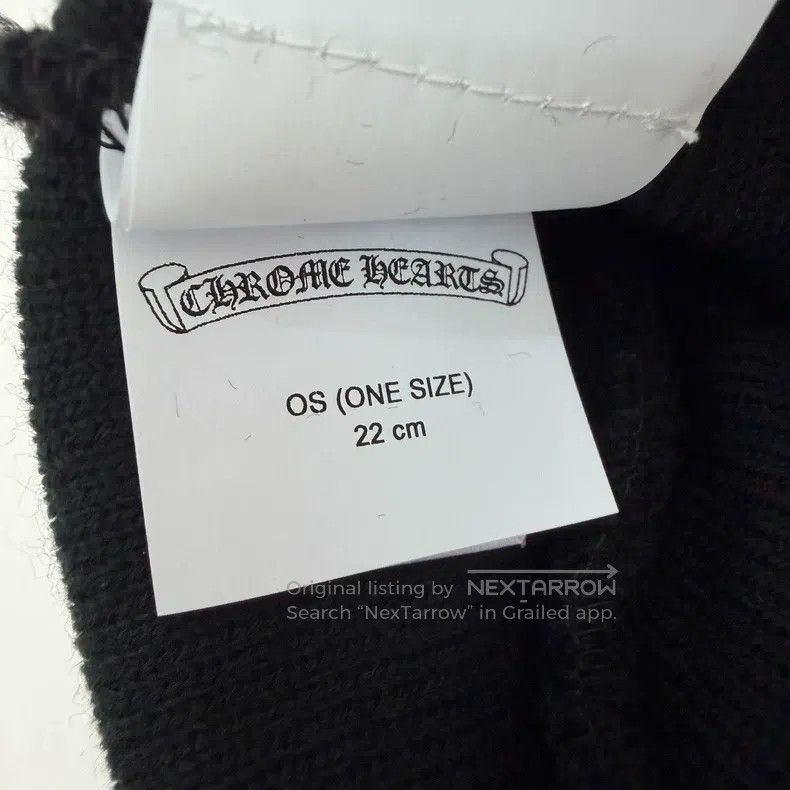 Chrome Hearts CHROME HEARTS Size OS Black and white embroidered cold hat Size ONE SIZE - 4 Thumbnail