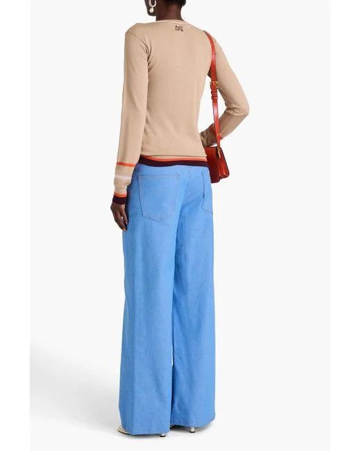 Marni oc11z0525 Wool And Silk Blend Jumper in Natural Size L / US 10 / IT 46 - 3 Thumbnail