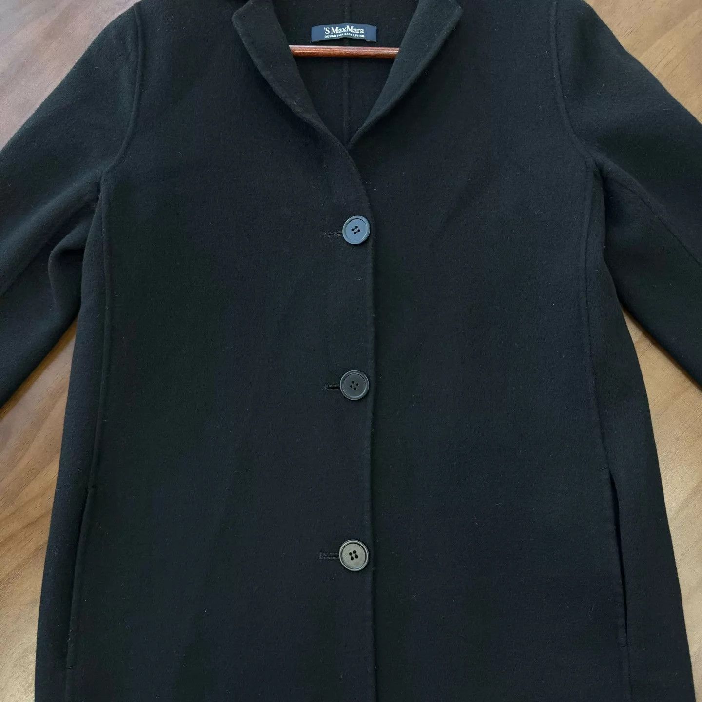 Max Mara MaxMara black cashmere overcoat 34 like new Size XXS / US 00 / IT 34 - 3 Thumbnail