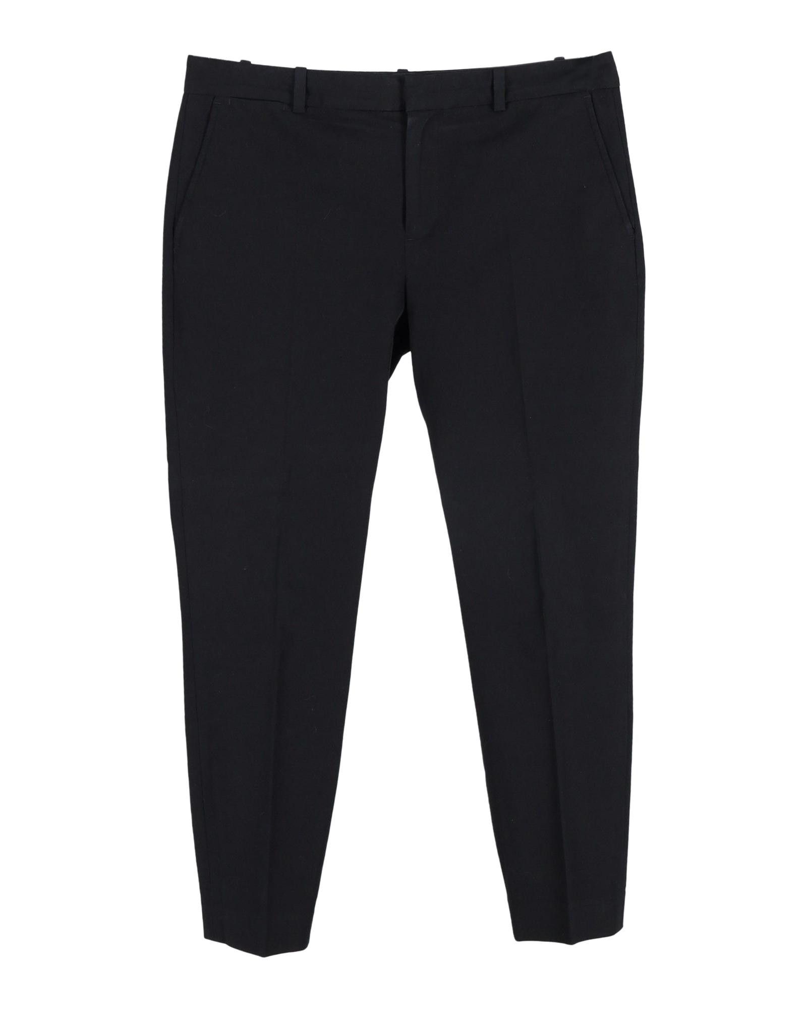 image of Ralph Lauren Cropped Tapered Trousers In Black Cotton, Women's (Size 32)