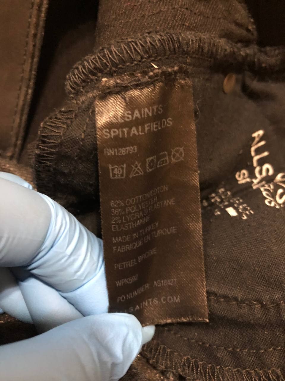 Allsaints Allsaints jeans pants black crazy Y2K vintage streetwear Size 26" / US 2 / IT 38 - 3 Thumbnail