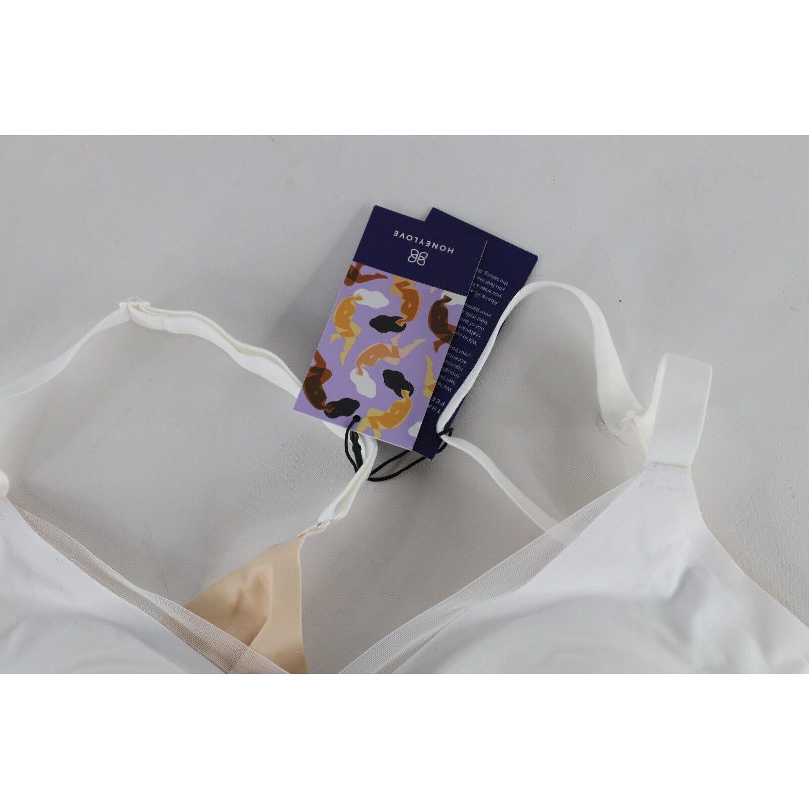 Vintage New Honeylove Crossover Wire Free Shapewear Bra White Size ONE SIZE - 3 Thumbnail