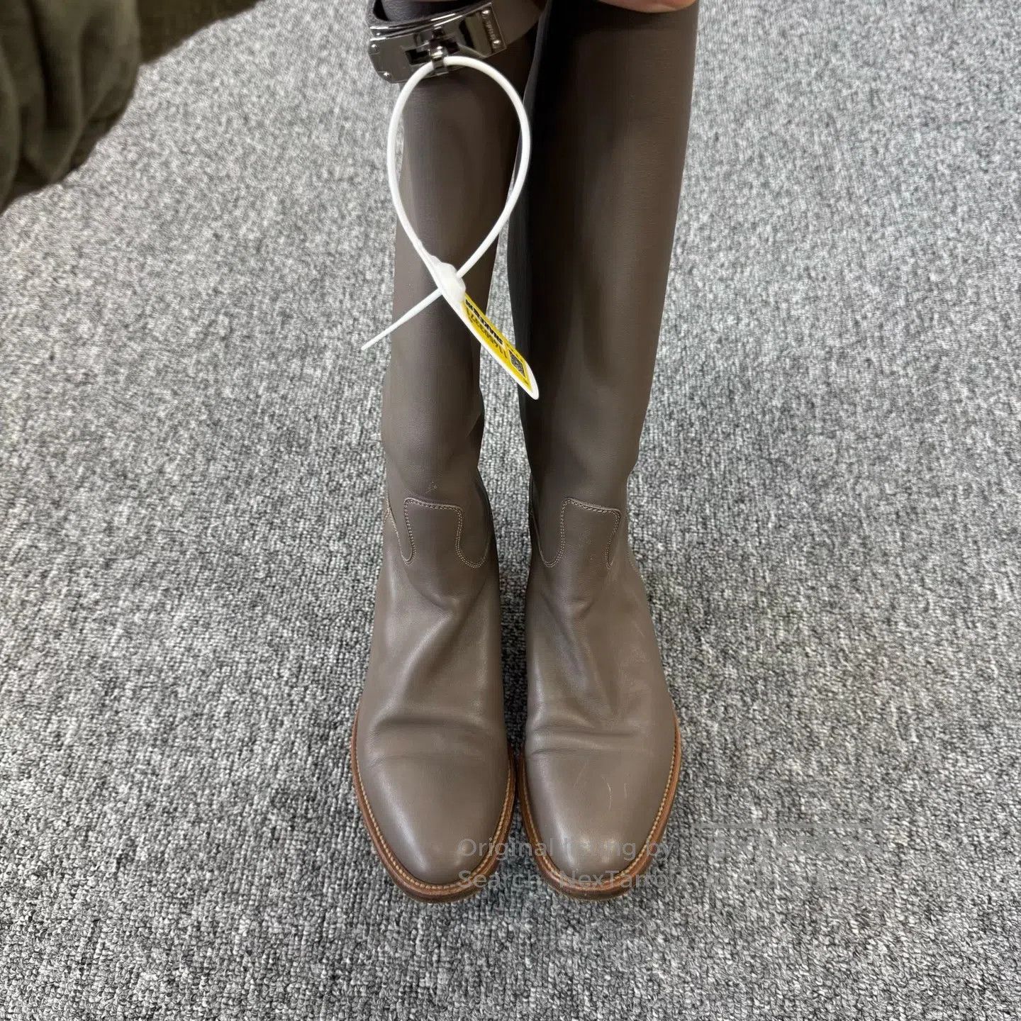 Hermes Hermes Jumping Series Gray elephant; Cowhide; Knight boots Size US 5 / IT 35 - 3 Thumbnail